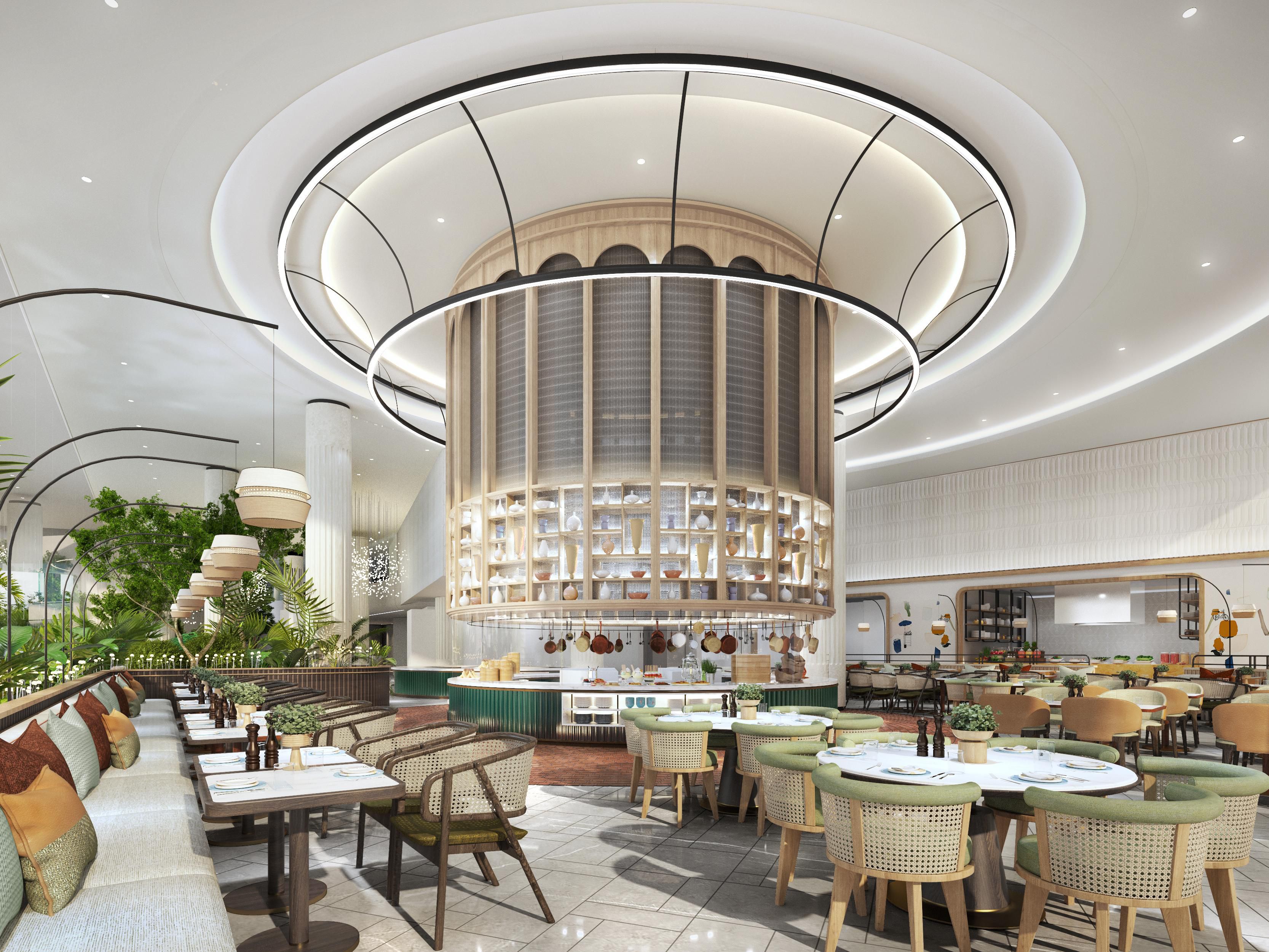 تذوق النكهات العالمية في موزاييك، وهو مكان تناول الطعام النابض بالحياة طوال اليوم. من وجبات الإفطار الشهية إلى المأكولات العالمية المنسقة ، تم إعداد كل طبق لإسعادك في أجواء أنيقة وترحيبية.