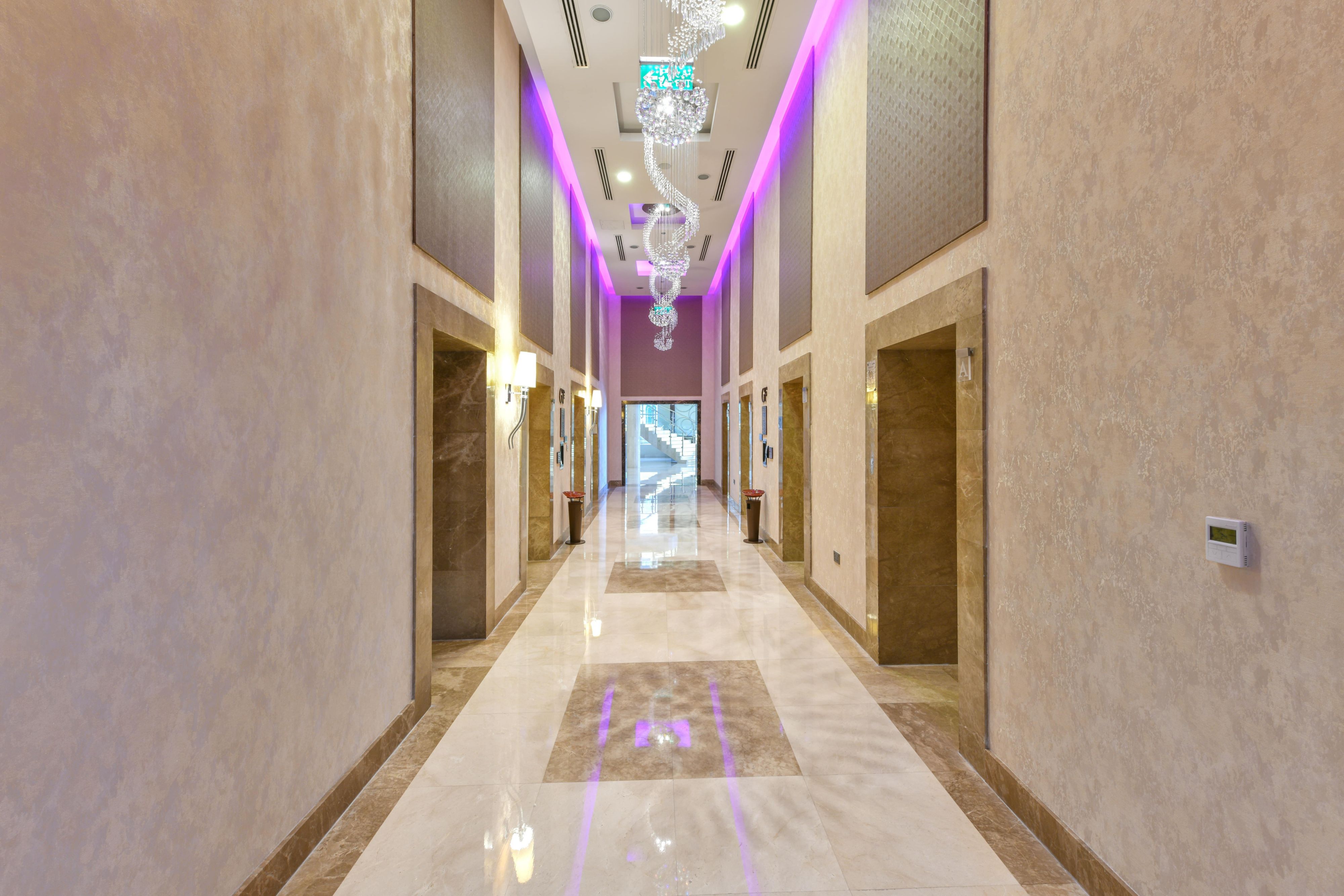 Hotel Hallway at the lobby level