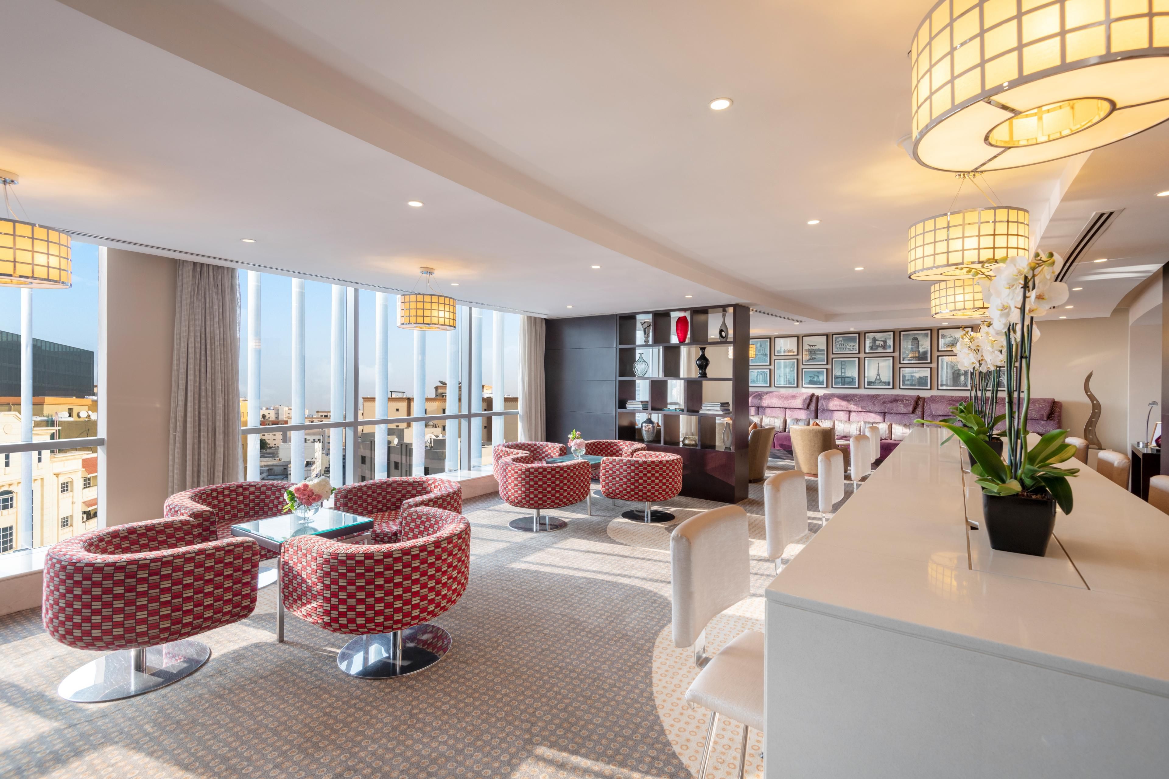 Relax, refresh or do business in style in our stylish Club Lounge