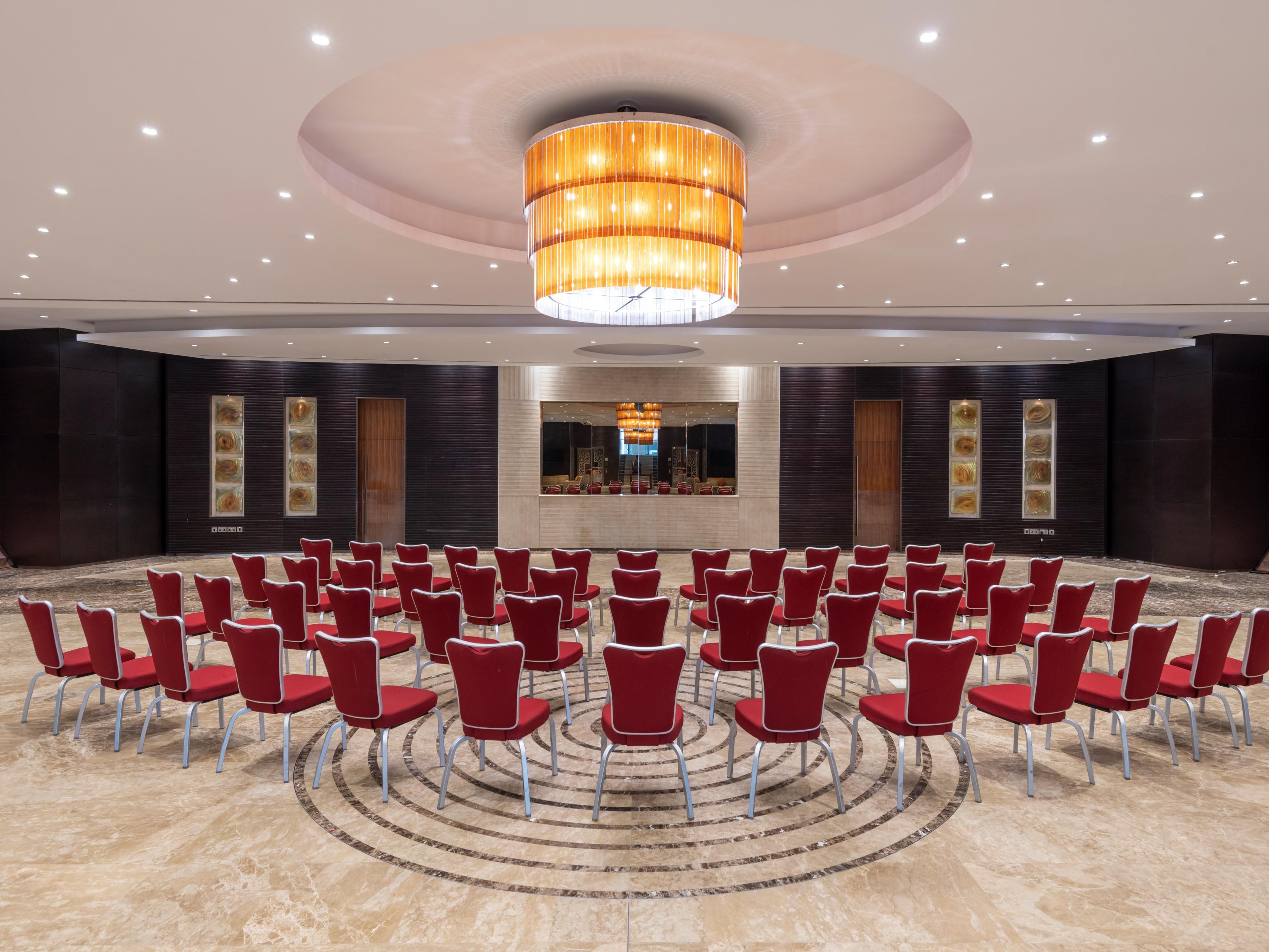 The iconic glass sphere Event Centre has 3 levels that cover all your conference needs. All of the function rooms feature natural daylight, built-in audio-visual equipment and wireless Internet access to ensure your success. The basement has a VIP arrival area, private relaxing rooms, two meeting rooms, access for special needs and private parking.