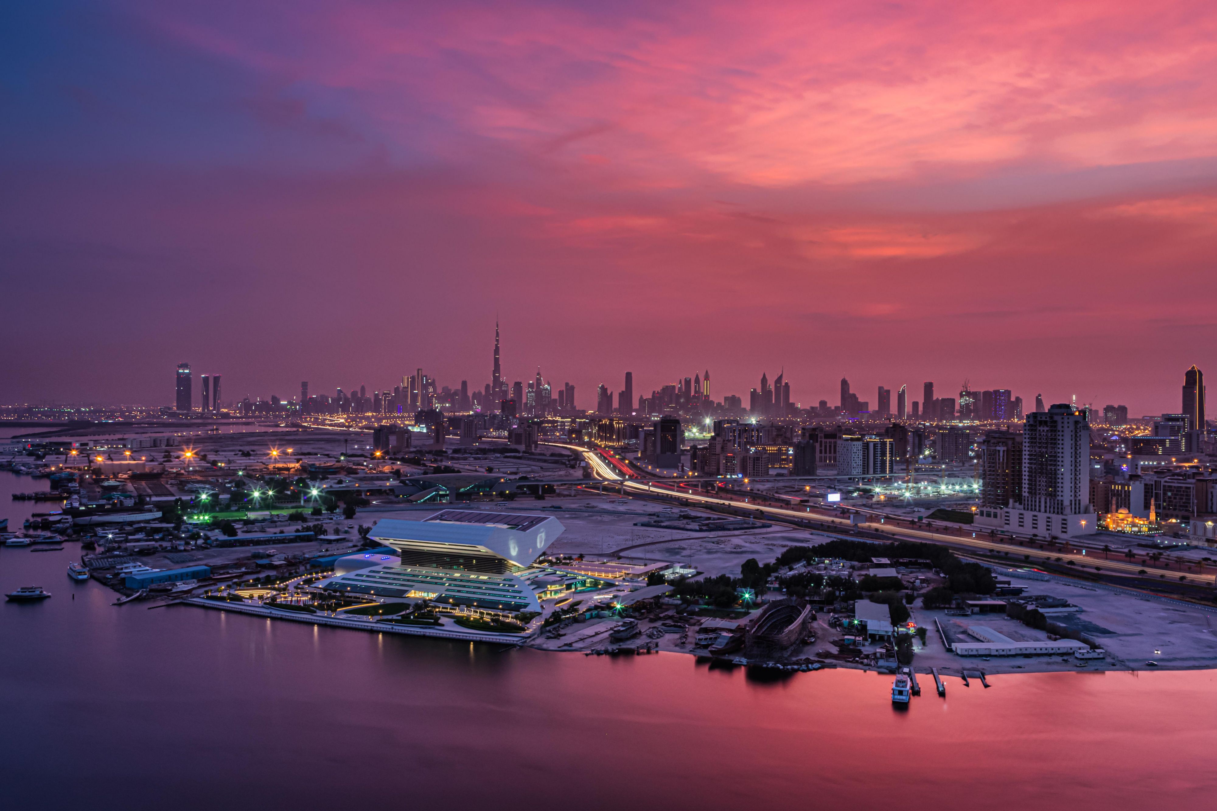 Savour majestic views of Dubai creek and city skyline