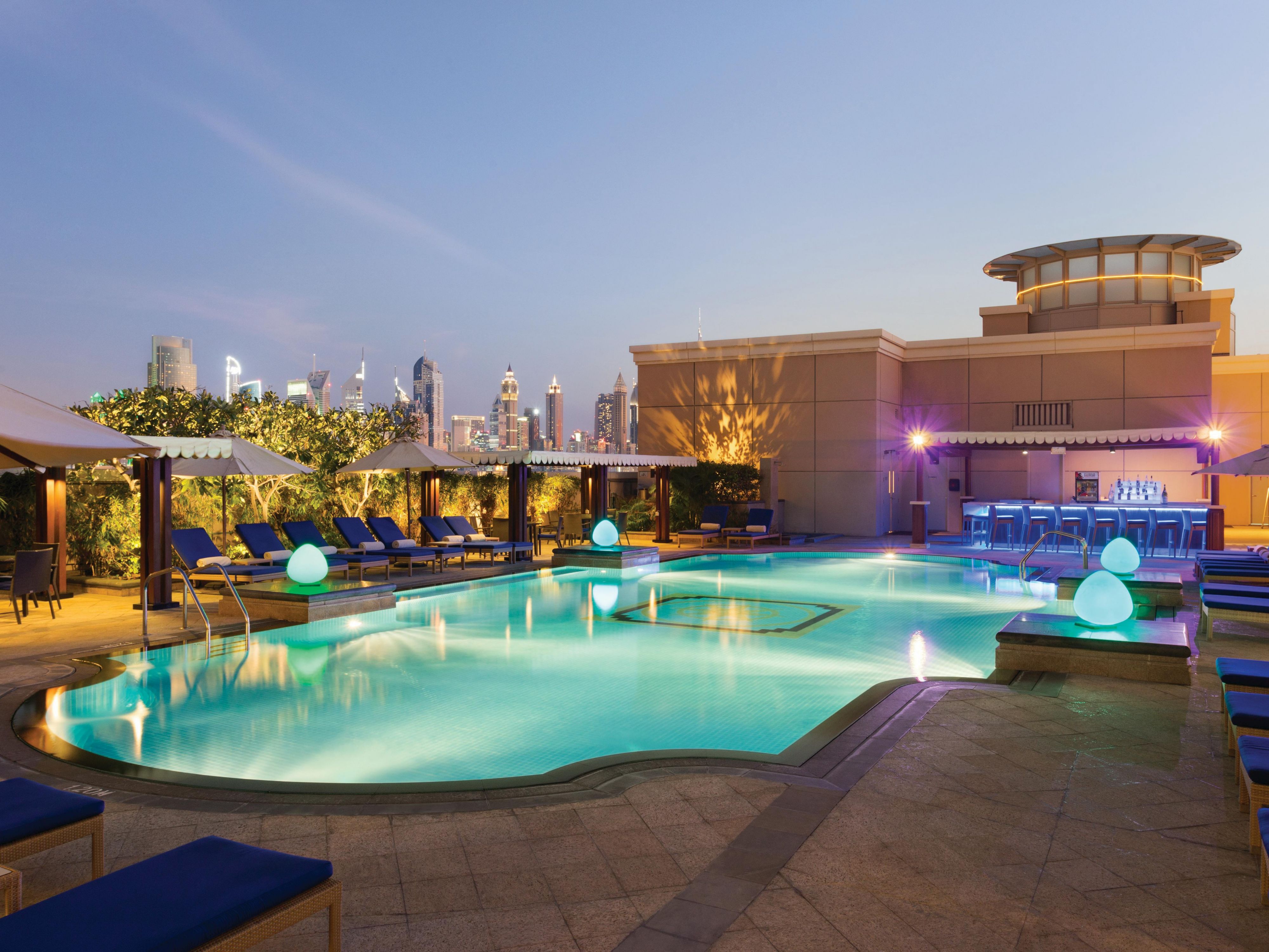 Our Wellness facilities include a rooftop pool and 5 treatment rooms with a whirlpool, a Moroccan bath, and a sauna.