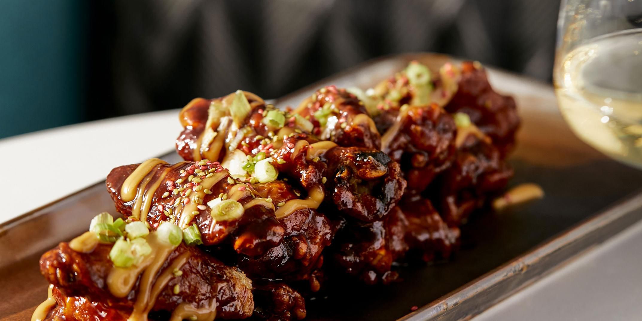 Delicious Asian style chicken wings at our Sanctuary Bar.