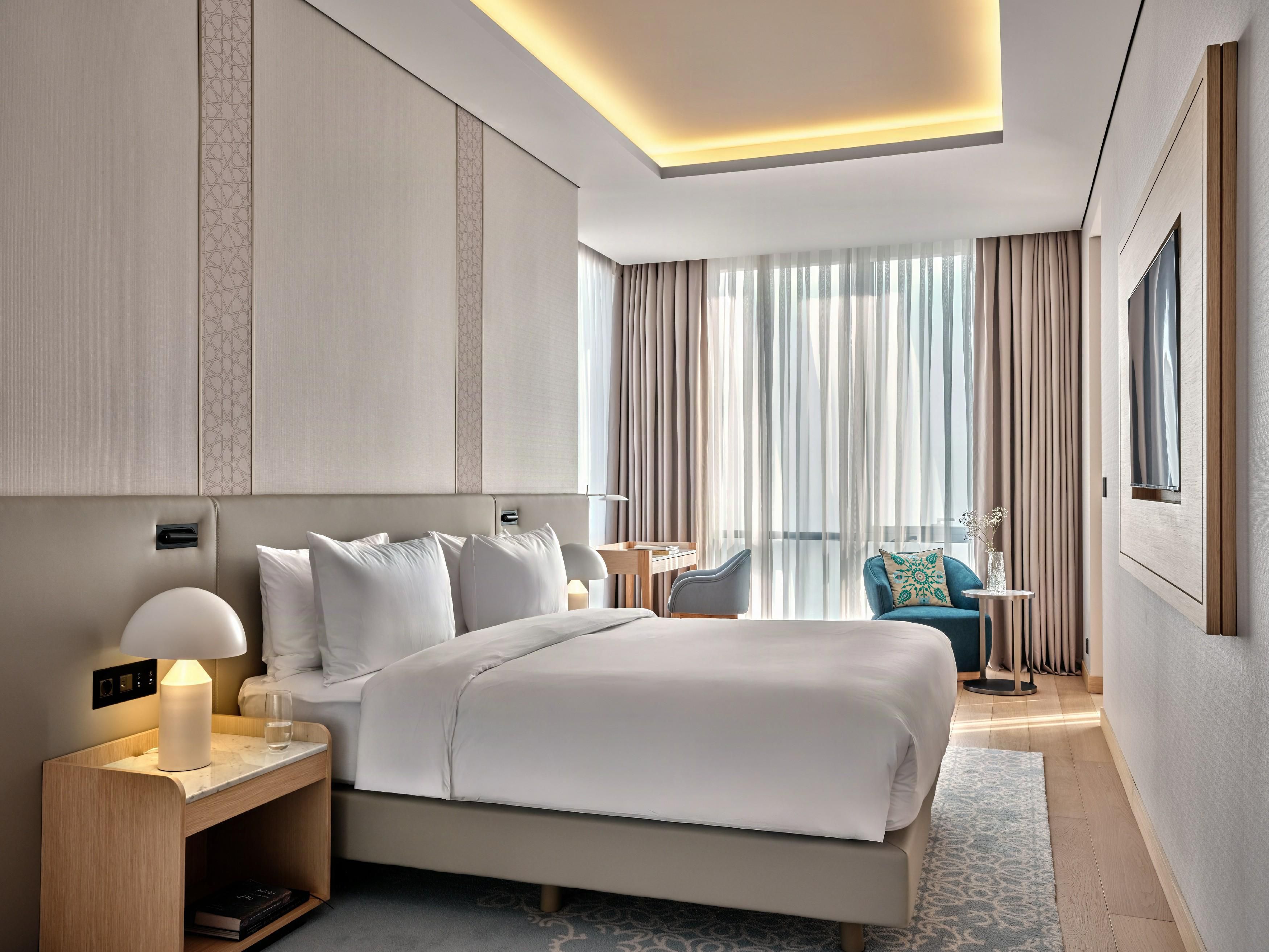 Comfortable Junior Suite with king bed.