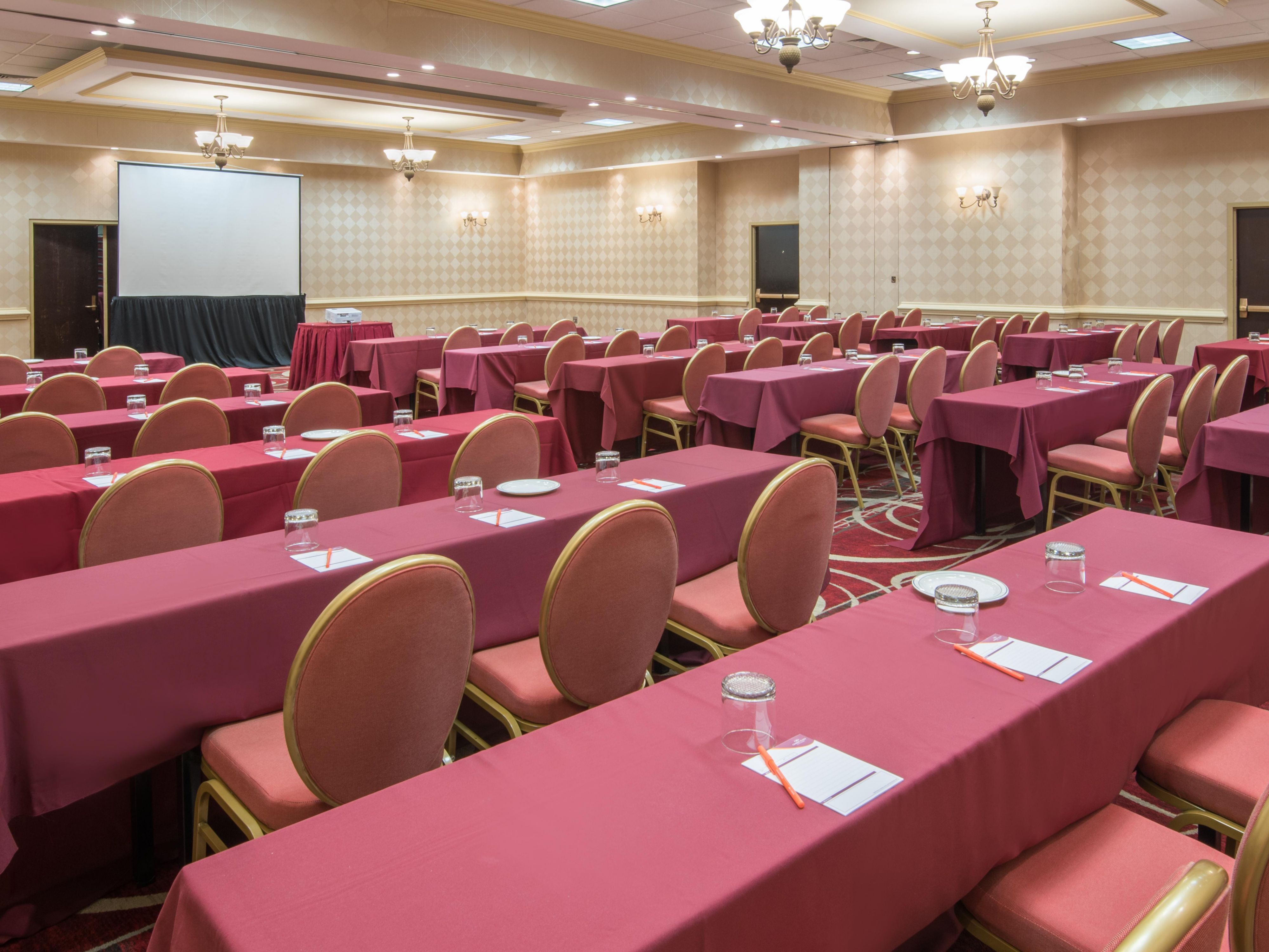 Host your Elizabeth, New Jersey event in style at our Newark airport hotel. With four versatile venues, including a Grand Ballroom, and 3,555 sq ft of contemporary event space, we are ideal for business meetings, conferences, weddings, and social gatherings for up to 250 guests.