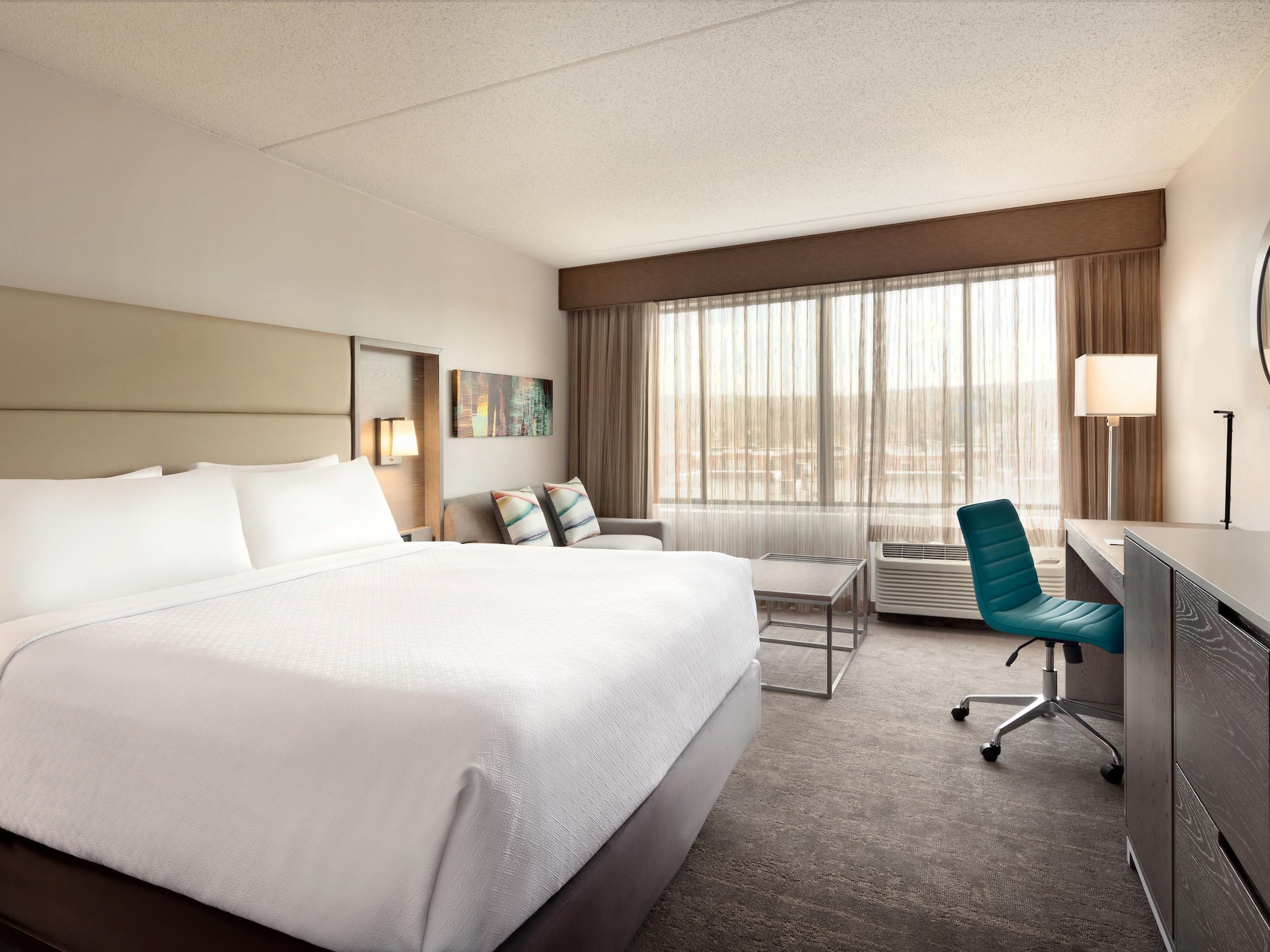 hotel room with King Bed