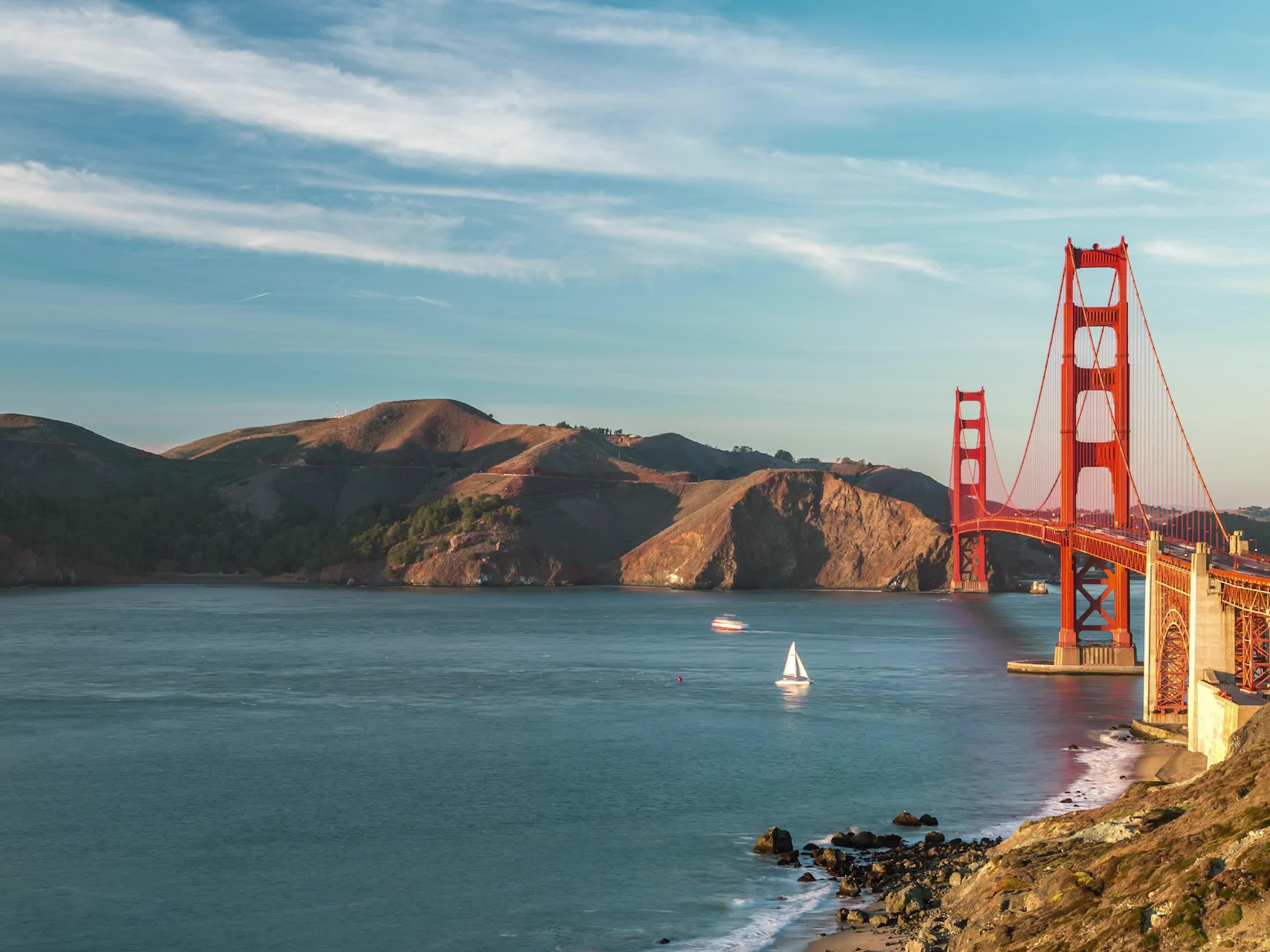 golden gate bridge in the bay