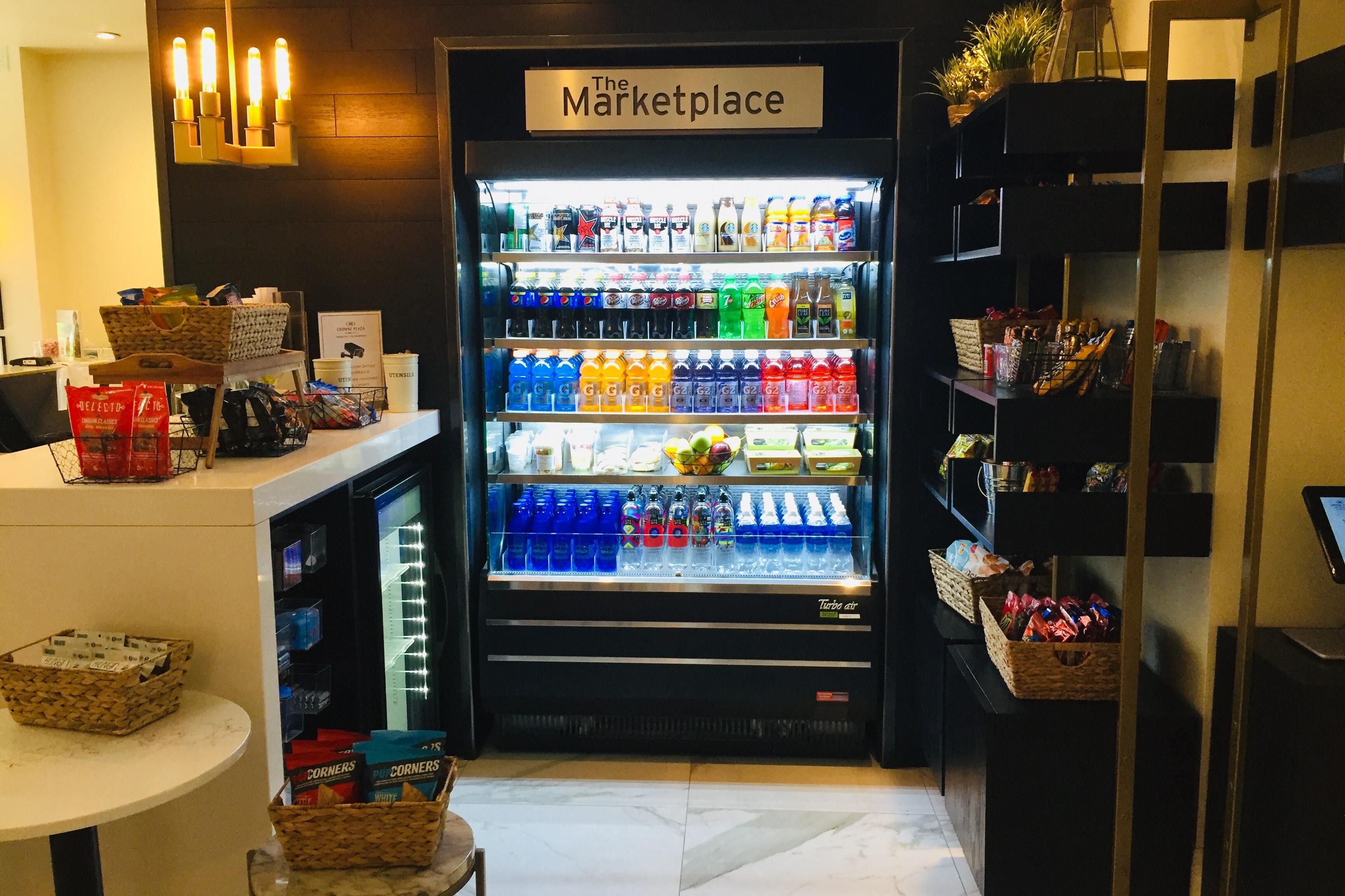 Need a quick snack? Visit our hotel Lobby Market