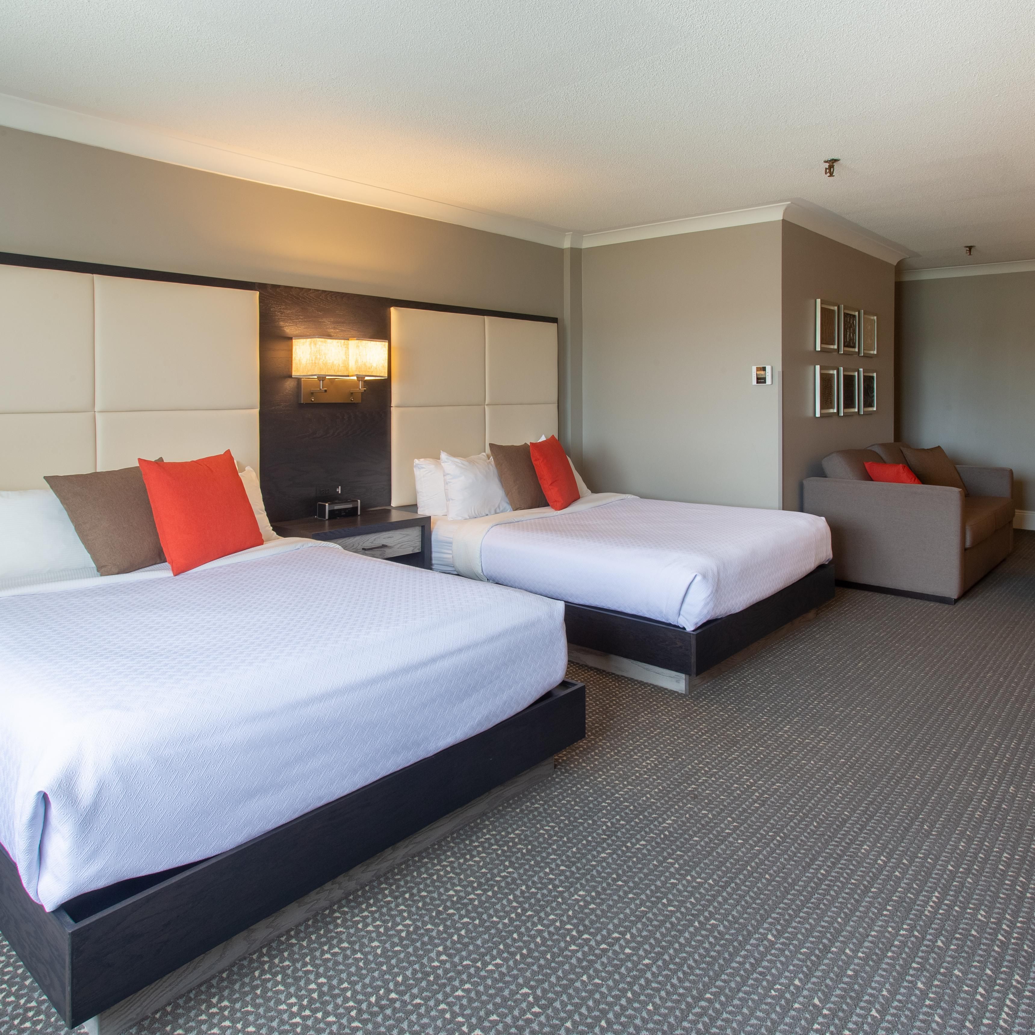 Our spacious rooms have everything you need for a great night