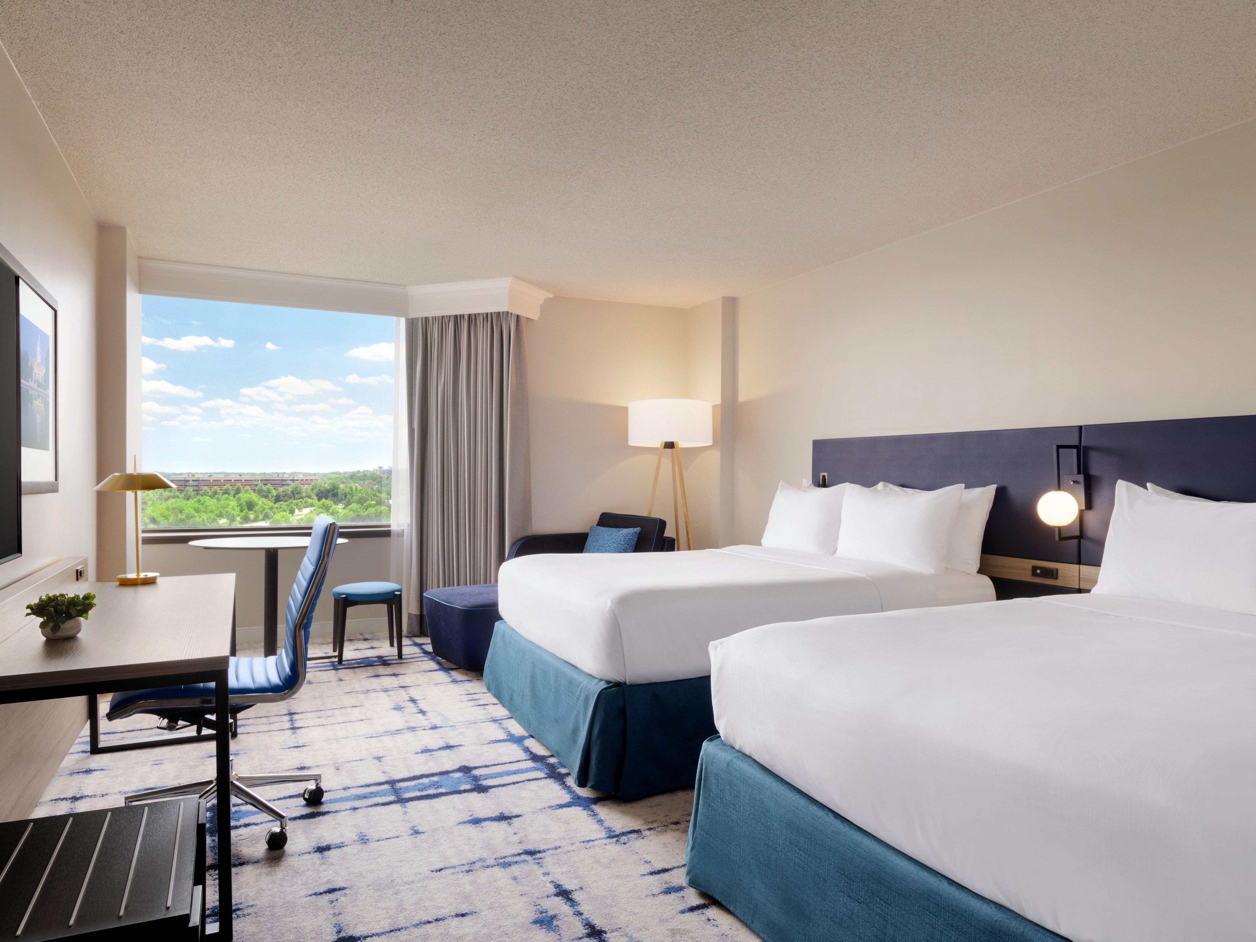 Our newly renovated hotel provides a tranquil retreat for an unforgettable stay in Maryland. Outfitted with premium bedding and chic furnishings, our modern rooms allow guests to unwind. From our spacious conference rooms to our trendy restaurant, we've remodeled to create a unique experience near Washington D.C. 