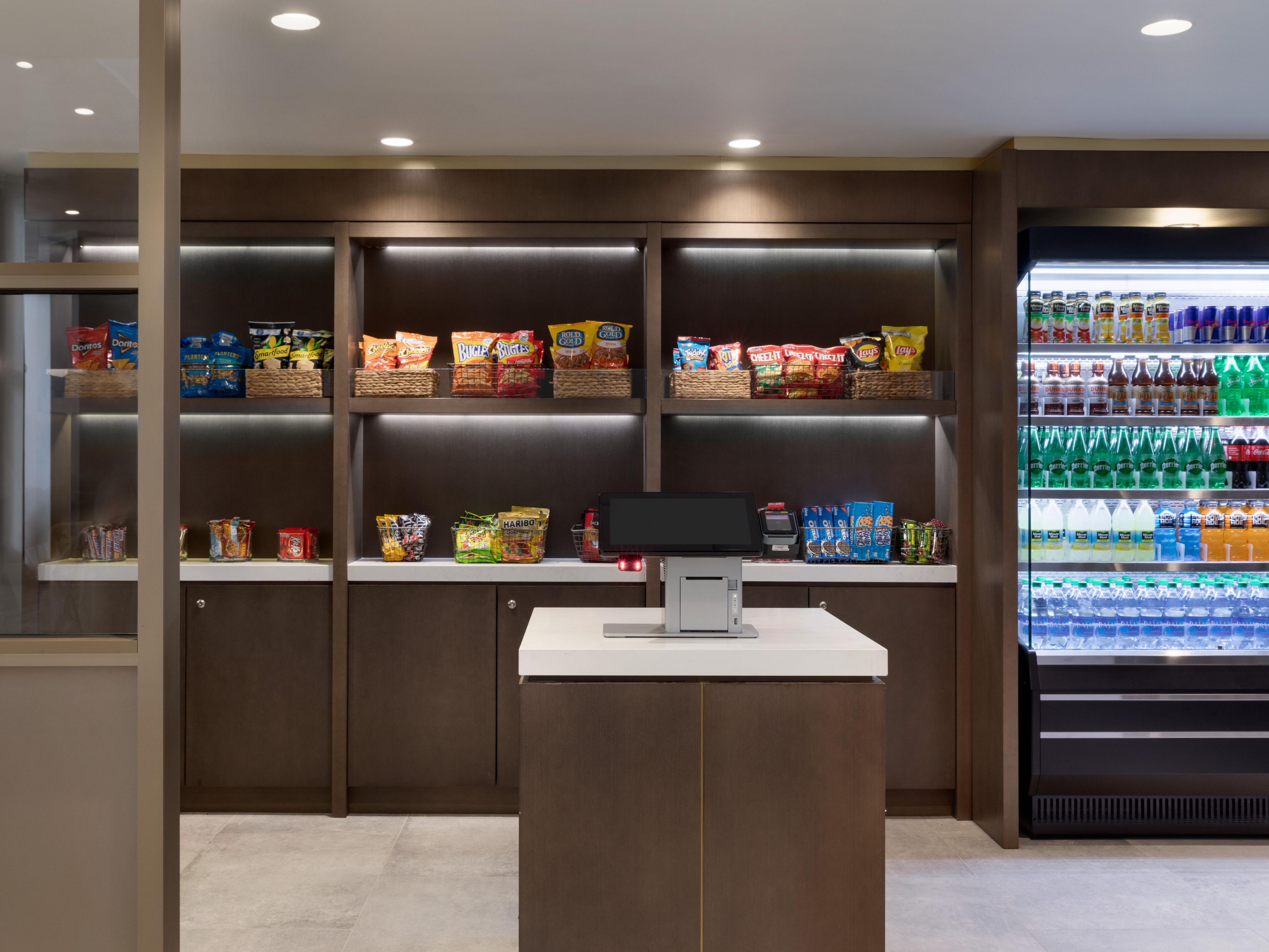 Curb those late night cravings with snacks from our gift shop.