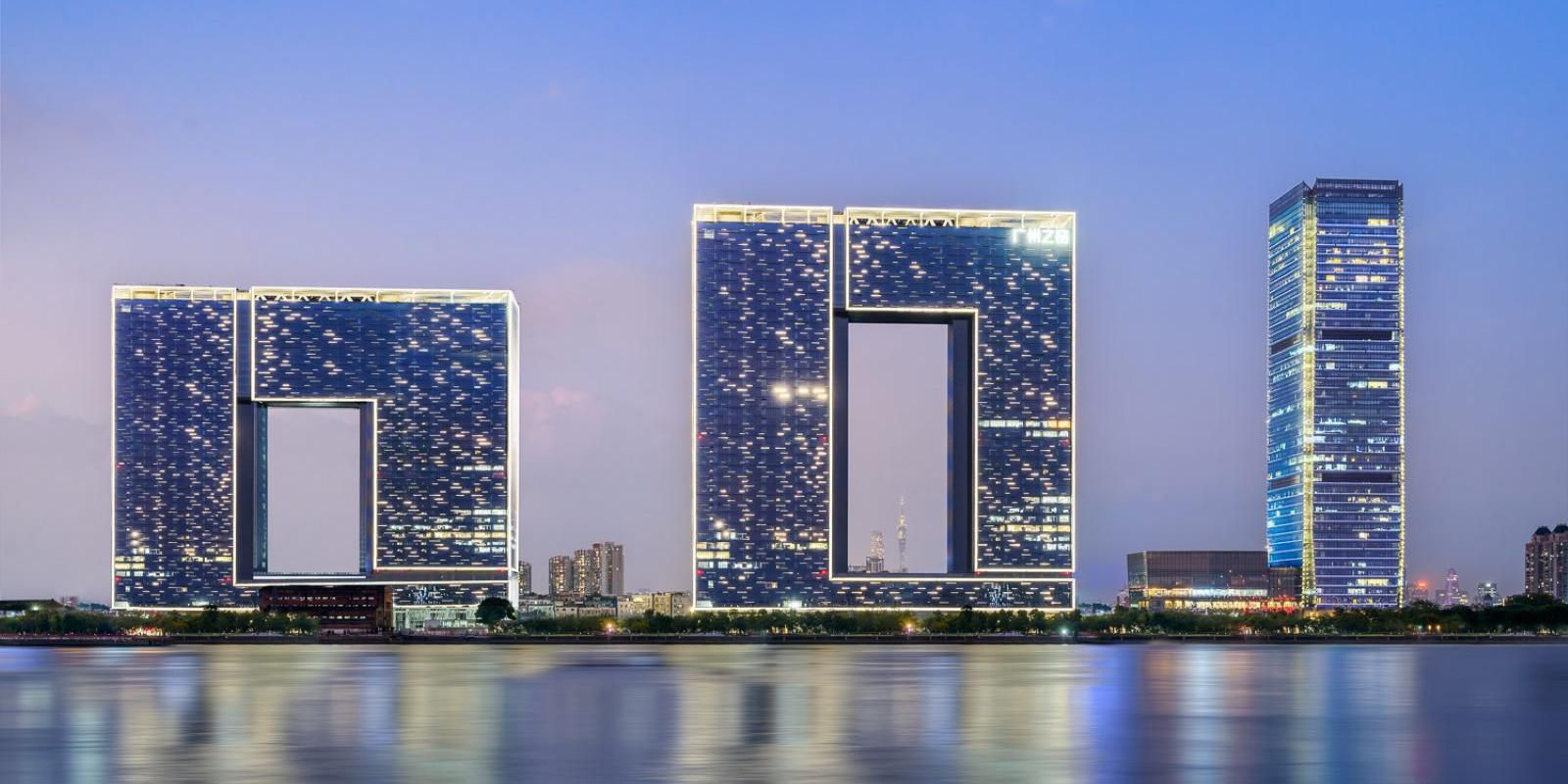 Crowne Plaza Guangzhou Fenster von Canton