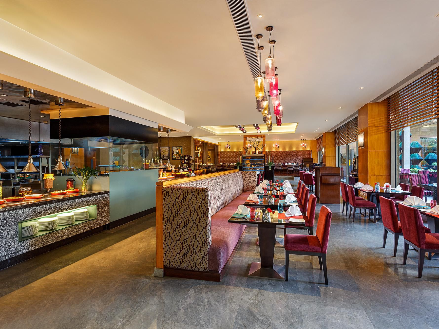 A lavish spread of diverse cuisines from across the globe with a contemporary ambience serving a combination of perfect food.