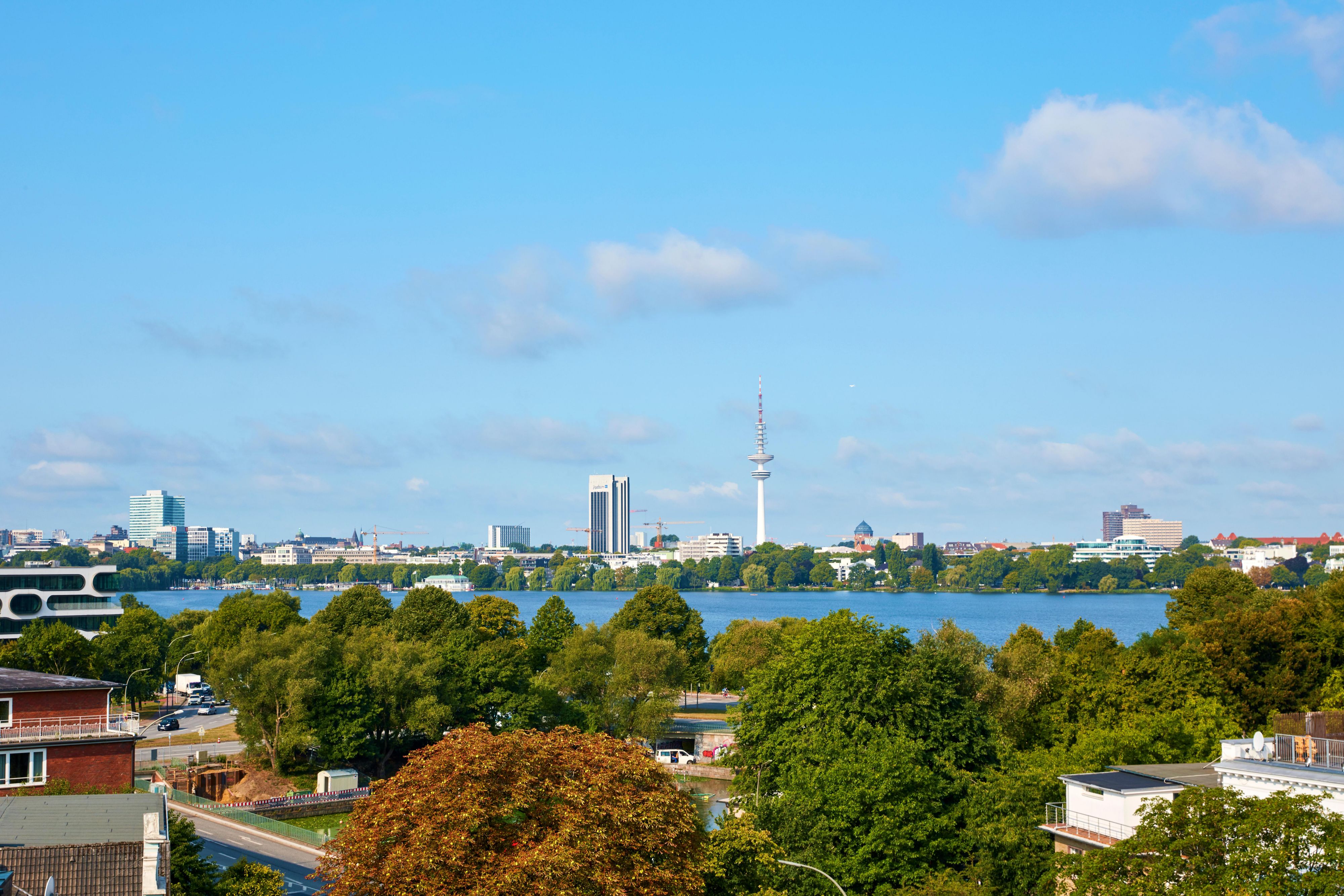 Uitzicht op de stad Hamburg