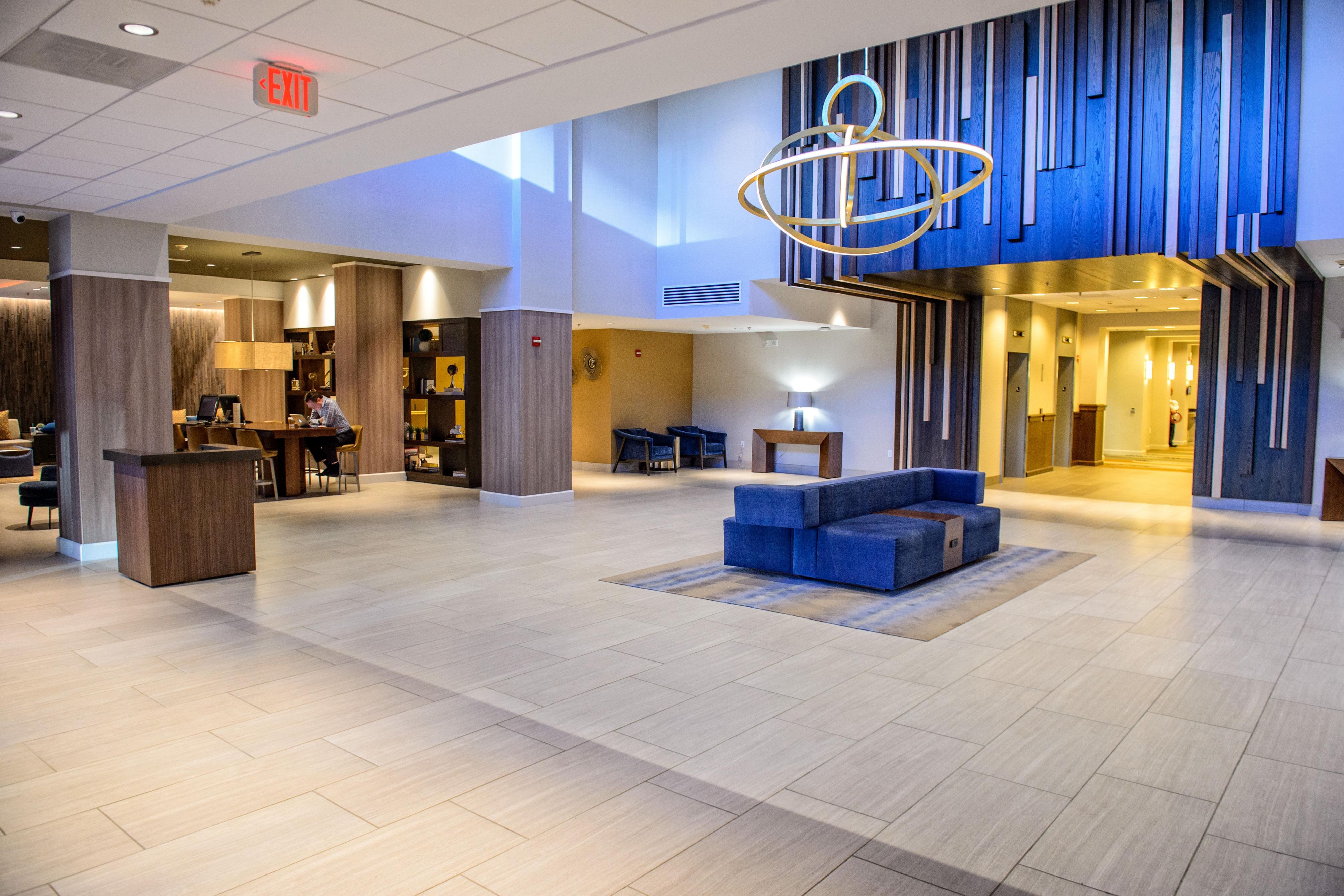 Enjoy the modern feel of our remodeled lobby