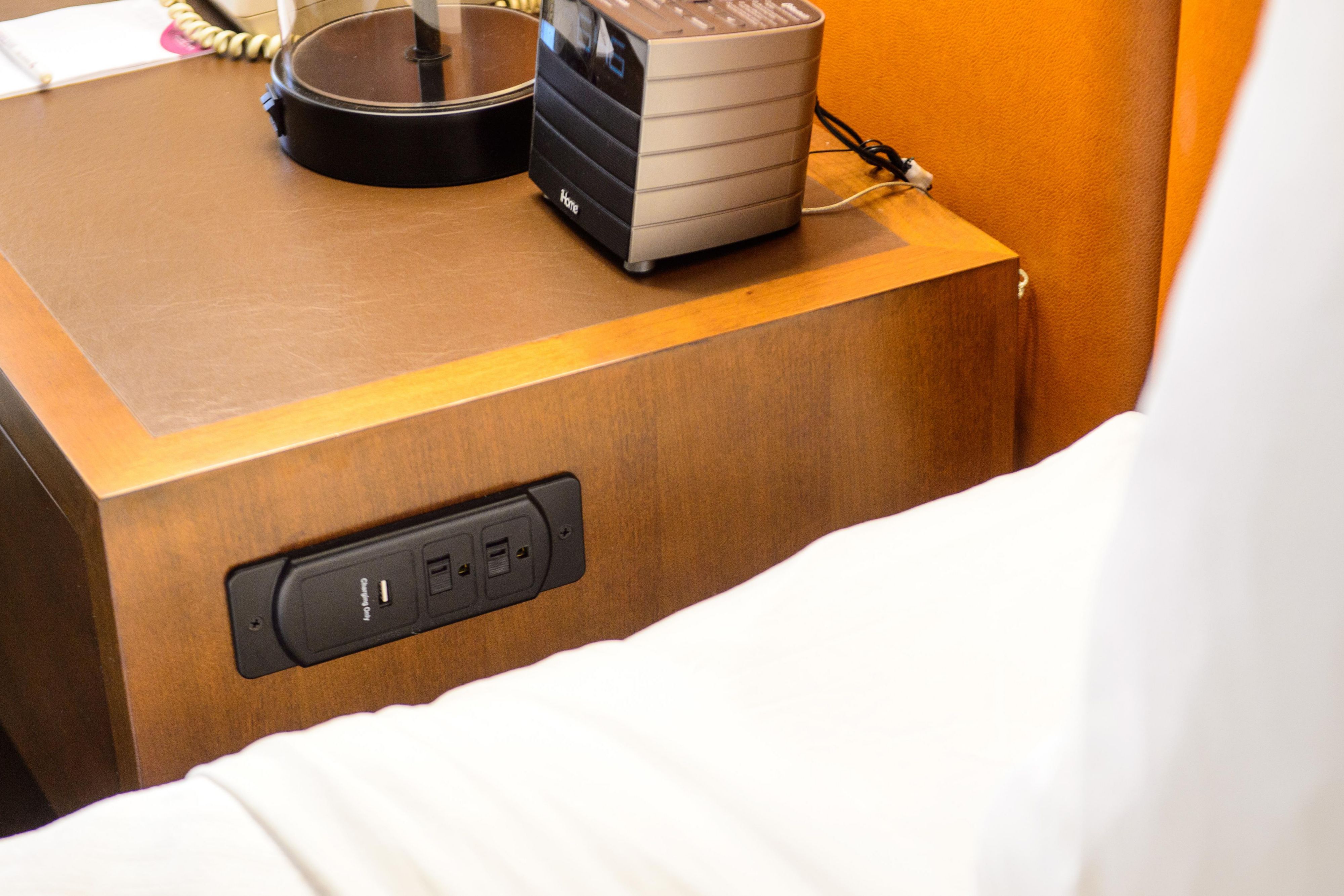 Take advantage of data port chargers in all areas of our guestroom
