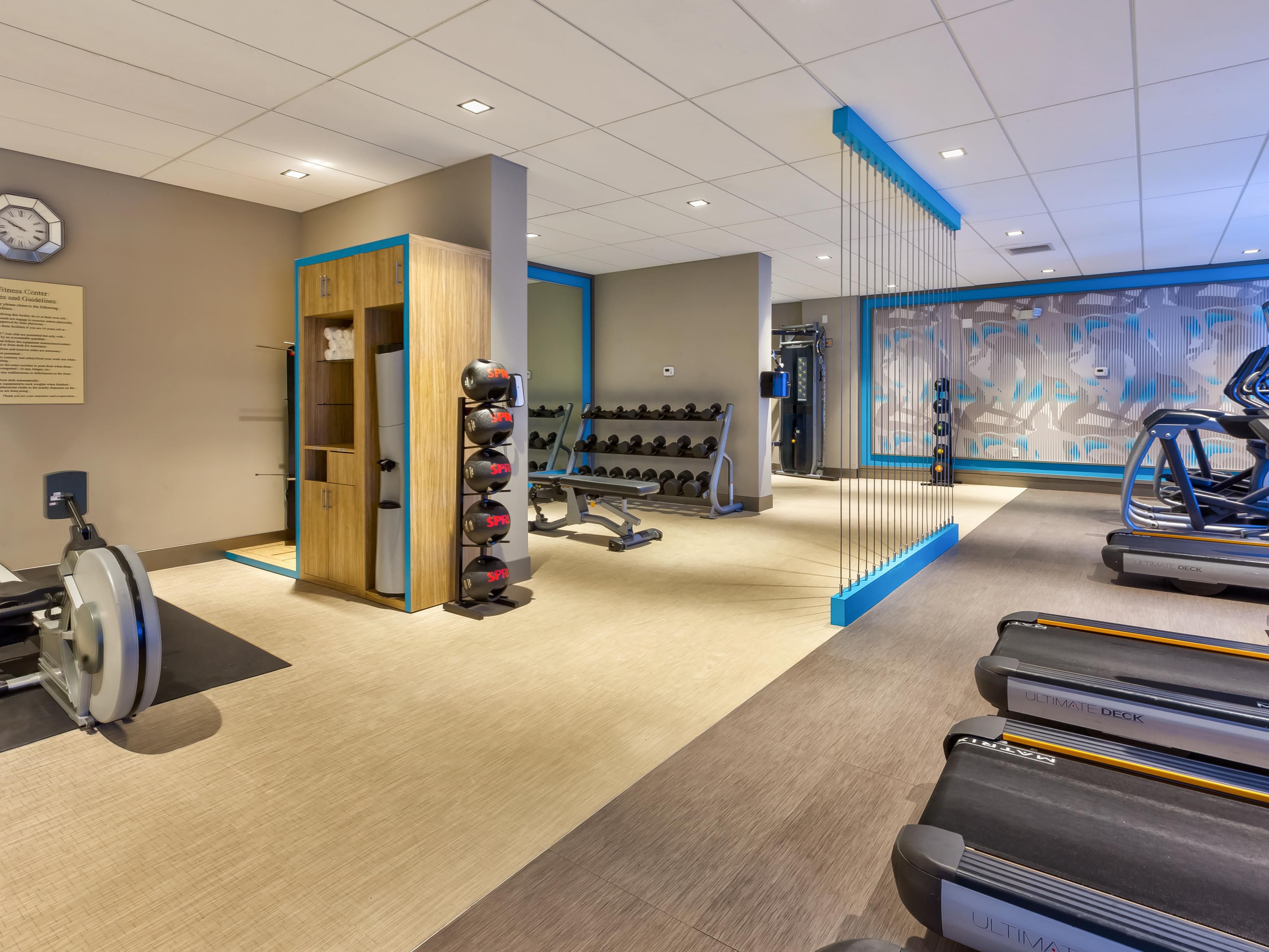 Whether you prefer the stair stepper's intensity, the versatility of elliptical machines, or the endurance challenge of a treadmill, our 24-hour fitness center has you covered. Sculpt and strengthen with free weights or enjoy a low-impact ride on our stationary bicycle. Get ready to get fit.