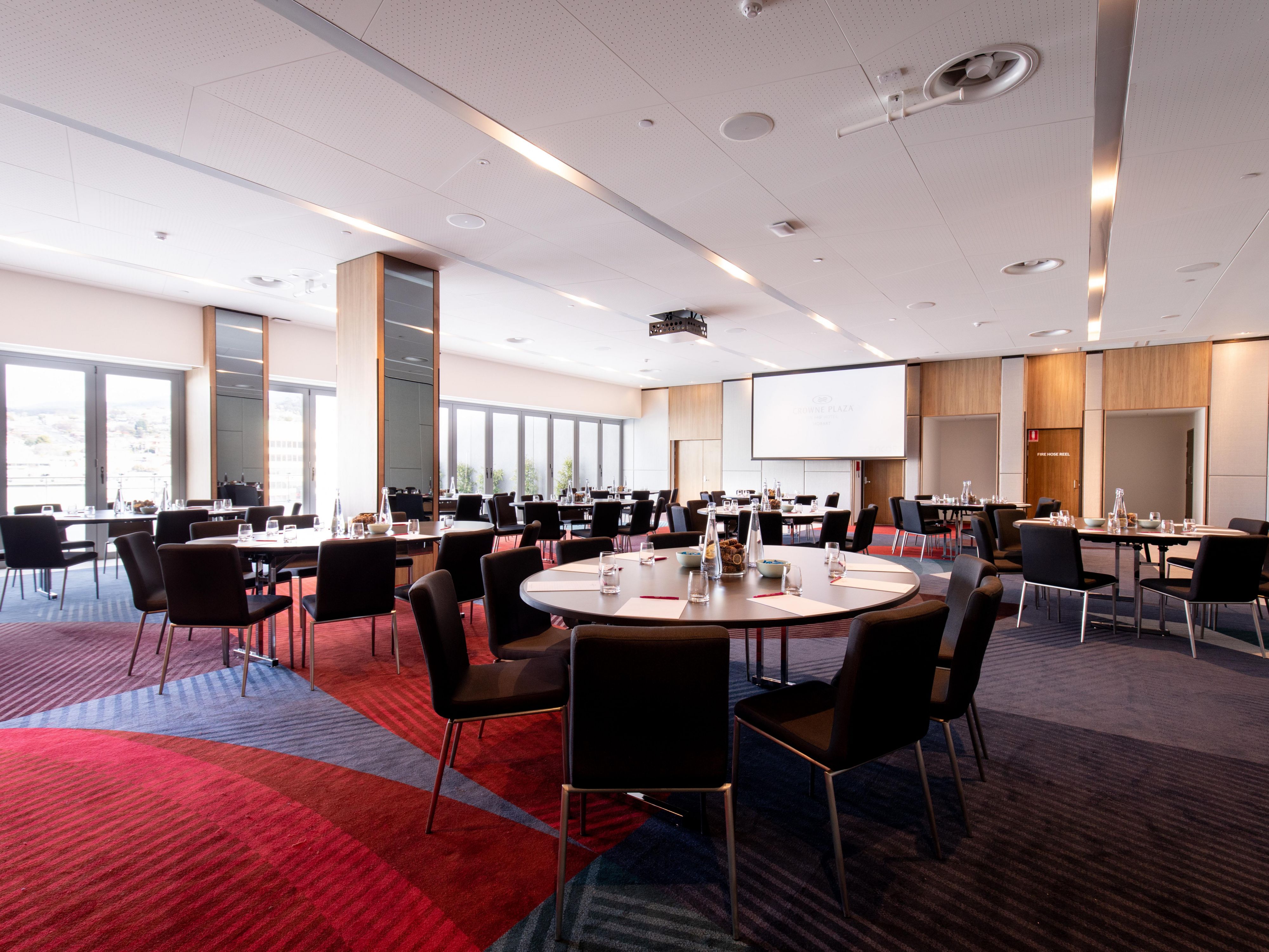 Crowne Plaza Hobart is the perfect hub for corporate or social events. We understand that the conference hall is not your destination; it's your starting point. Our spaces include a ballroom that comfortably fits 30 round tables with a stage or 500 people with theatre setting. Featuring unique spaces such as The Deck and our outdoor courtyard.