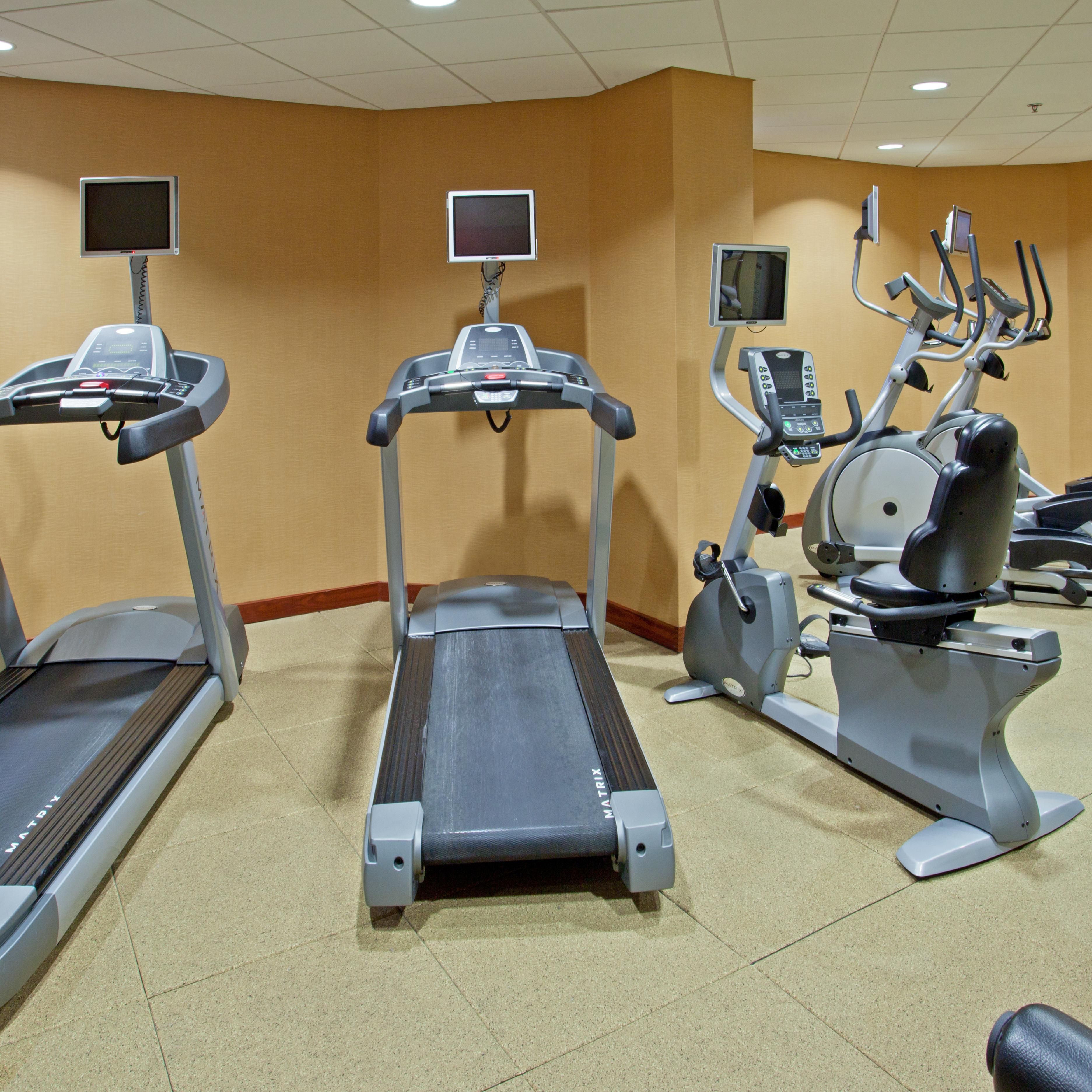 Stick to your wellness routine in our 24-hour fitness center.