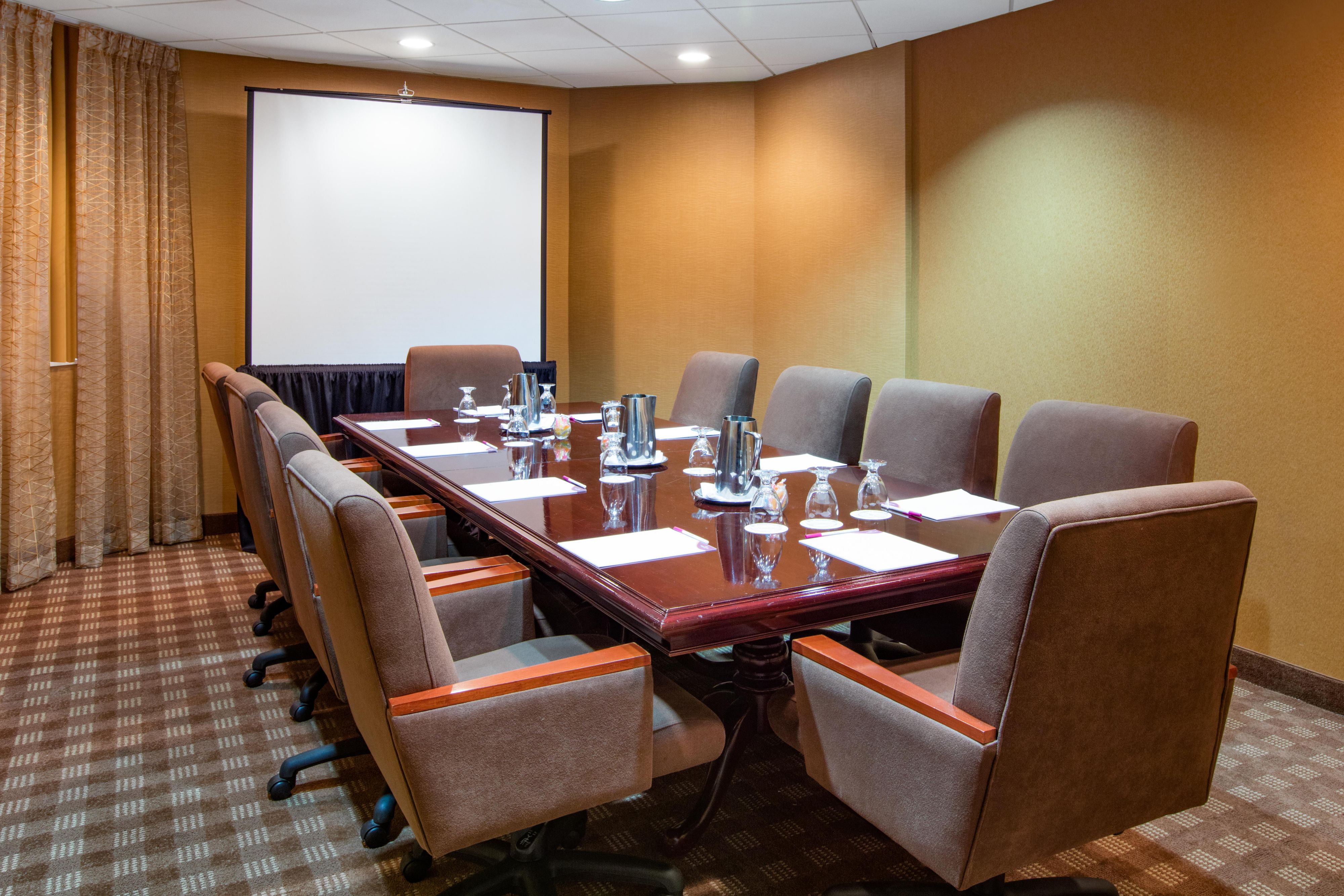 The second floor boardroom is perfect for a small gathering.