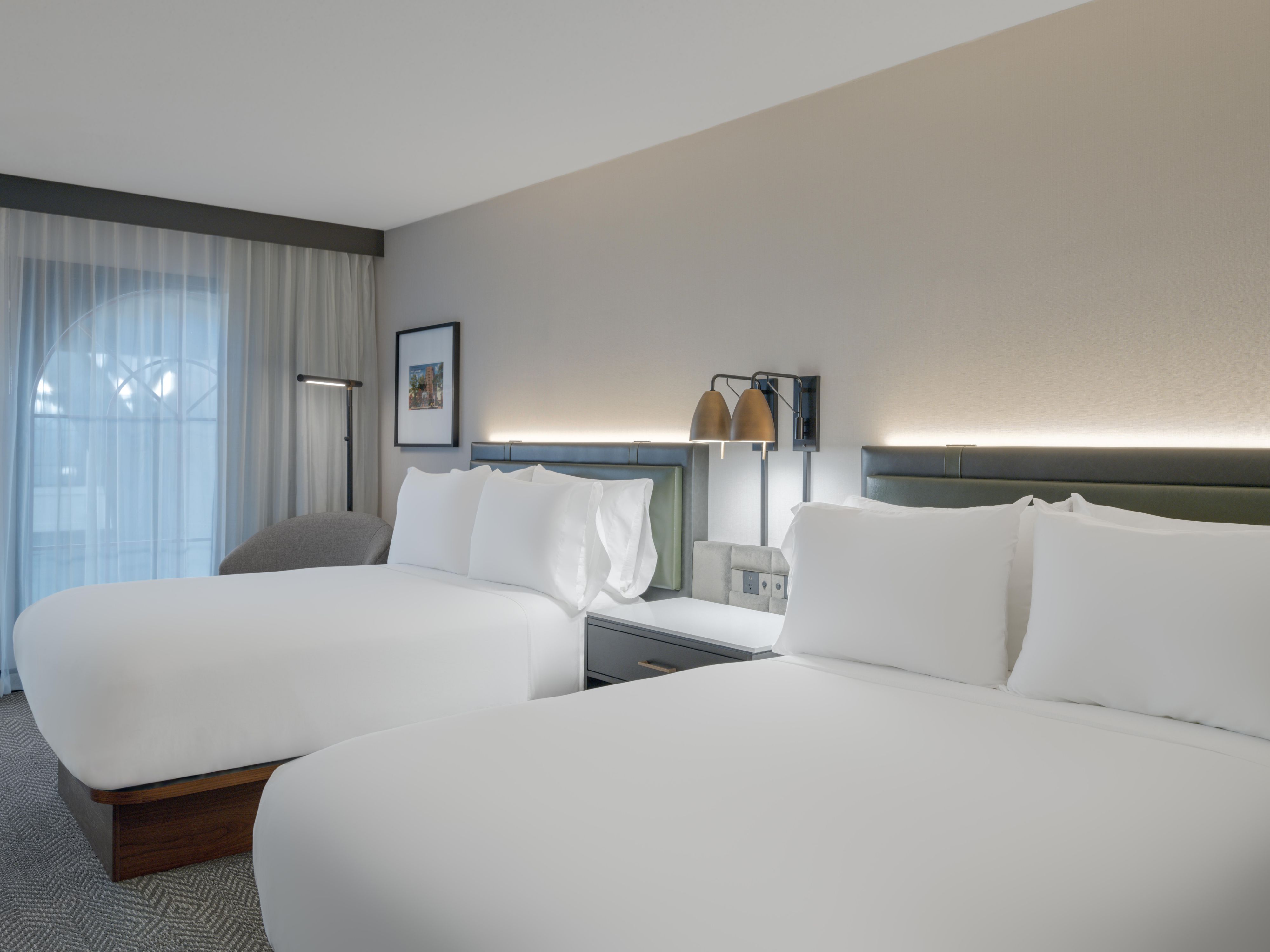 Comfortable beds and clean modern rooms await.