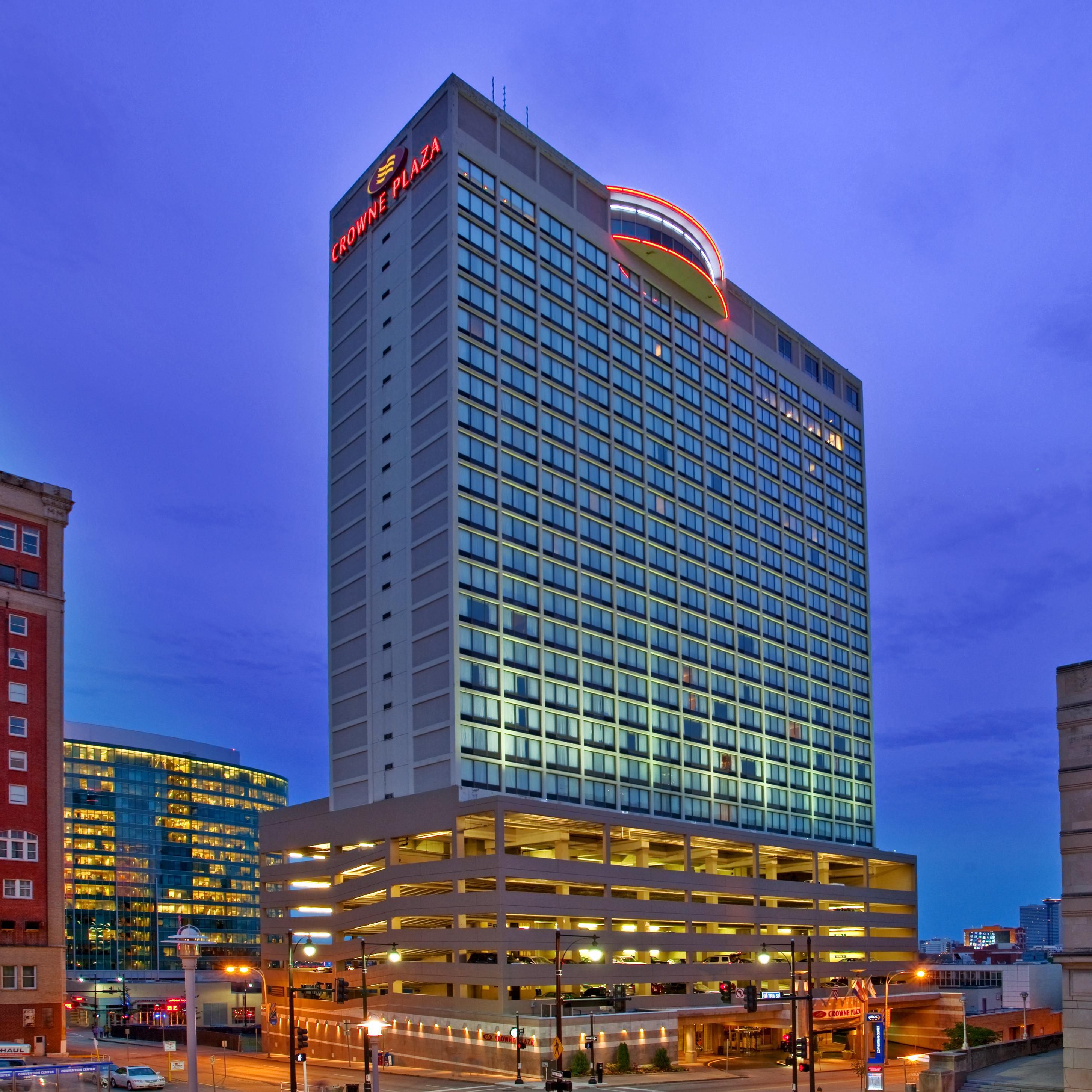 View of the Crowne Plaza Kansas City Hotel from downtown