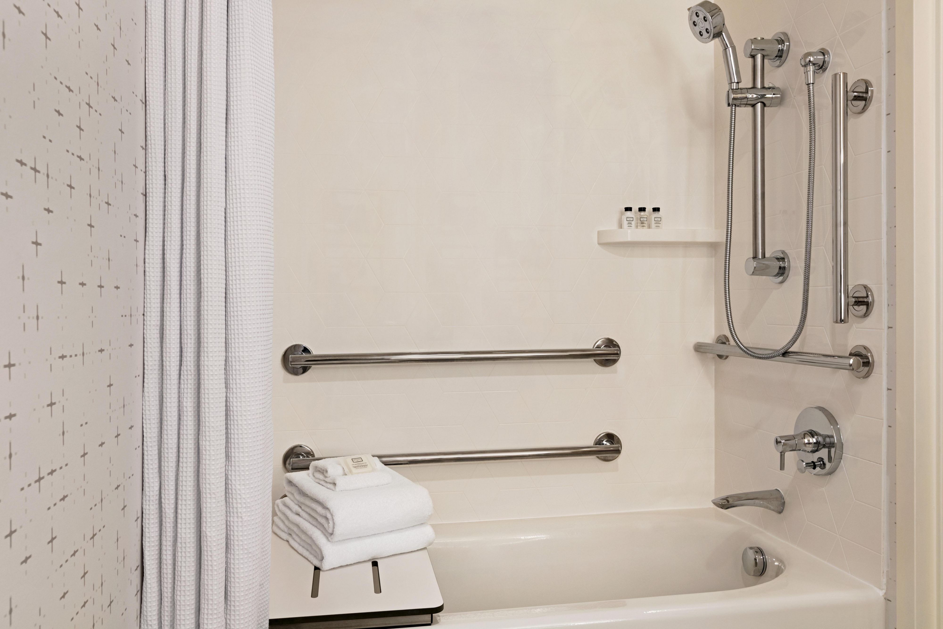 Our hotel offers mobility accessible bathrooms with tub.