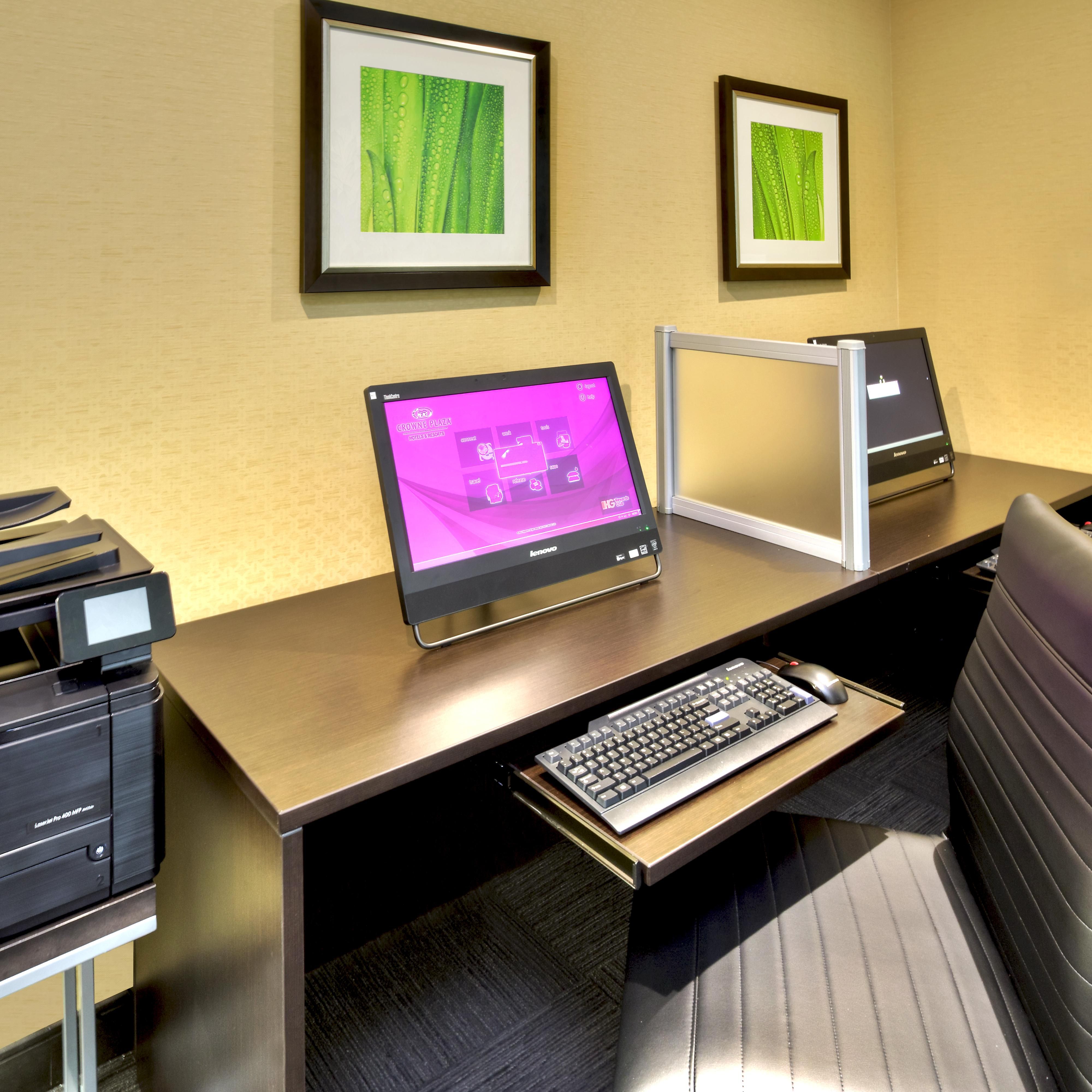 Business Center with secure wireless printing from your room