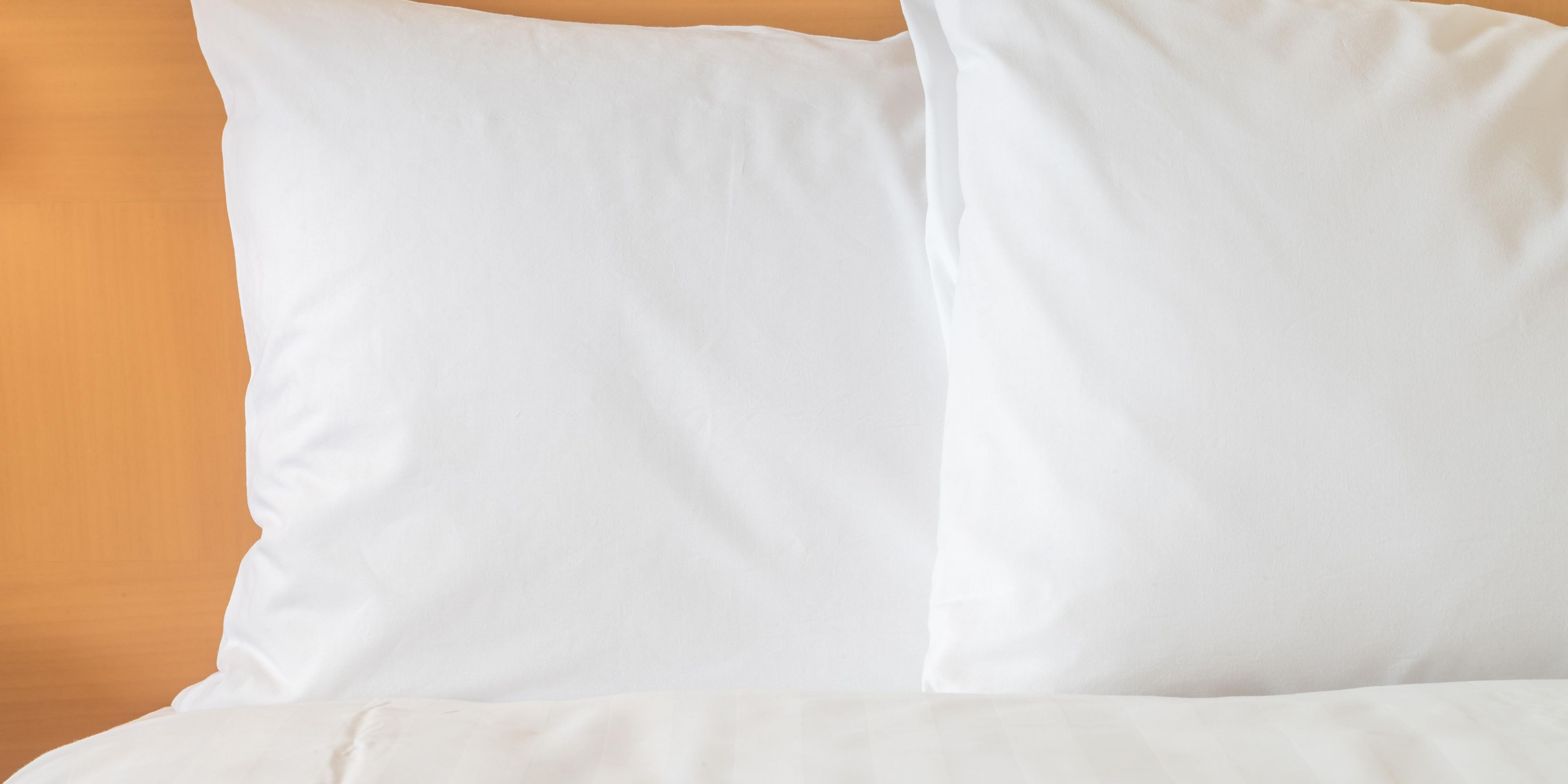 Pillows on a bed