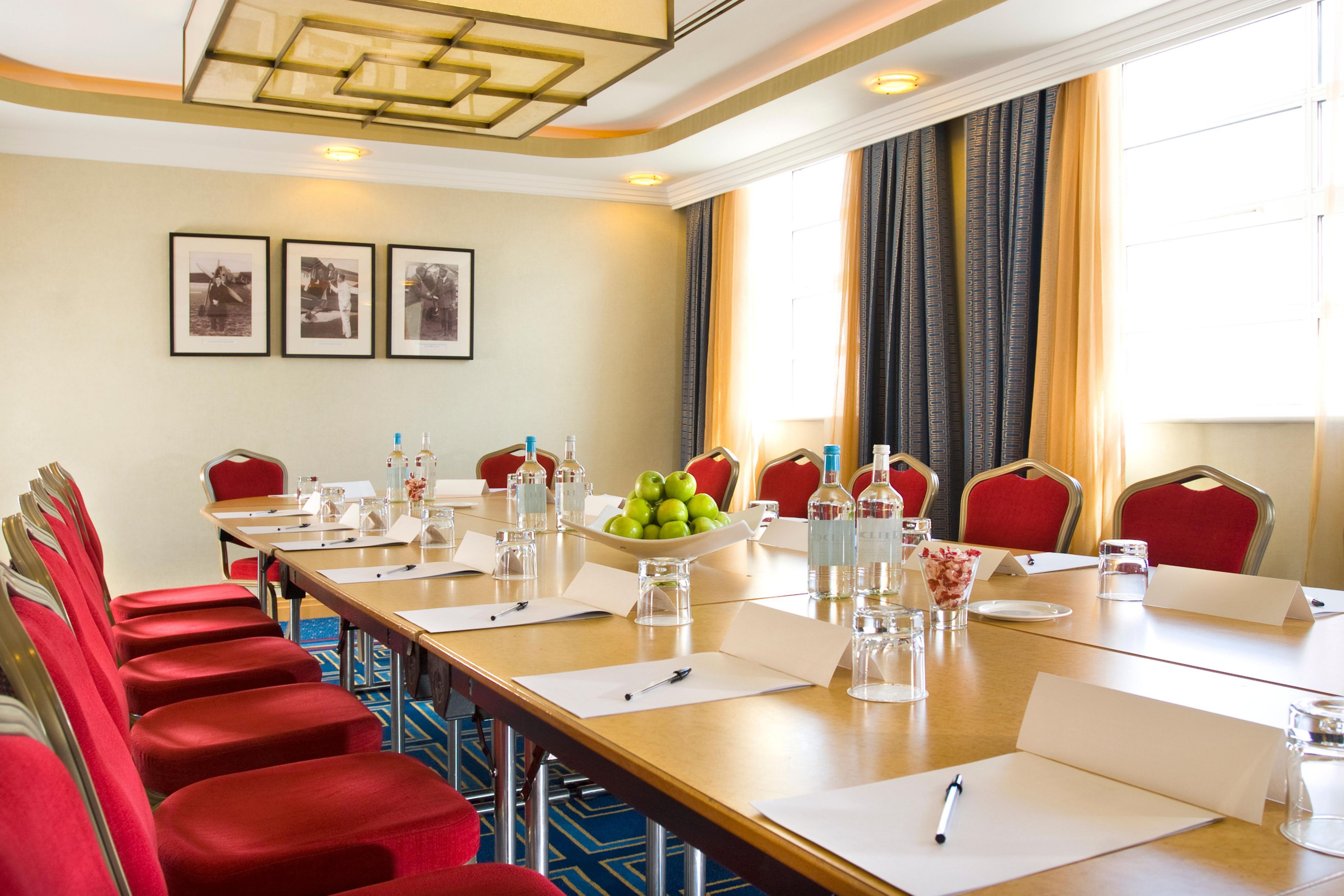 One of our 12 meeting rooms shown as Boardroom style