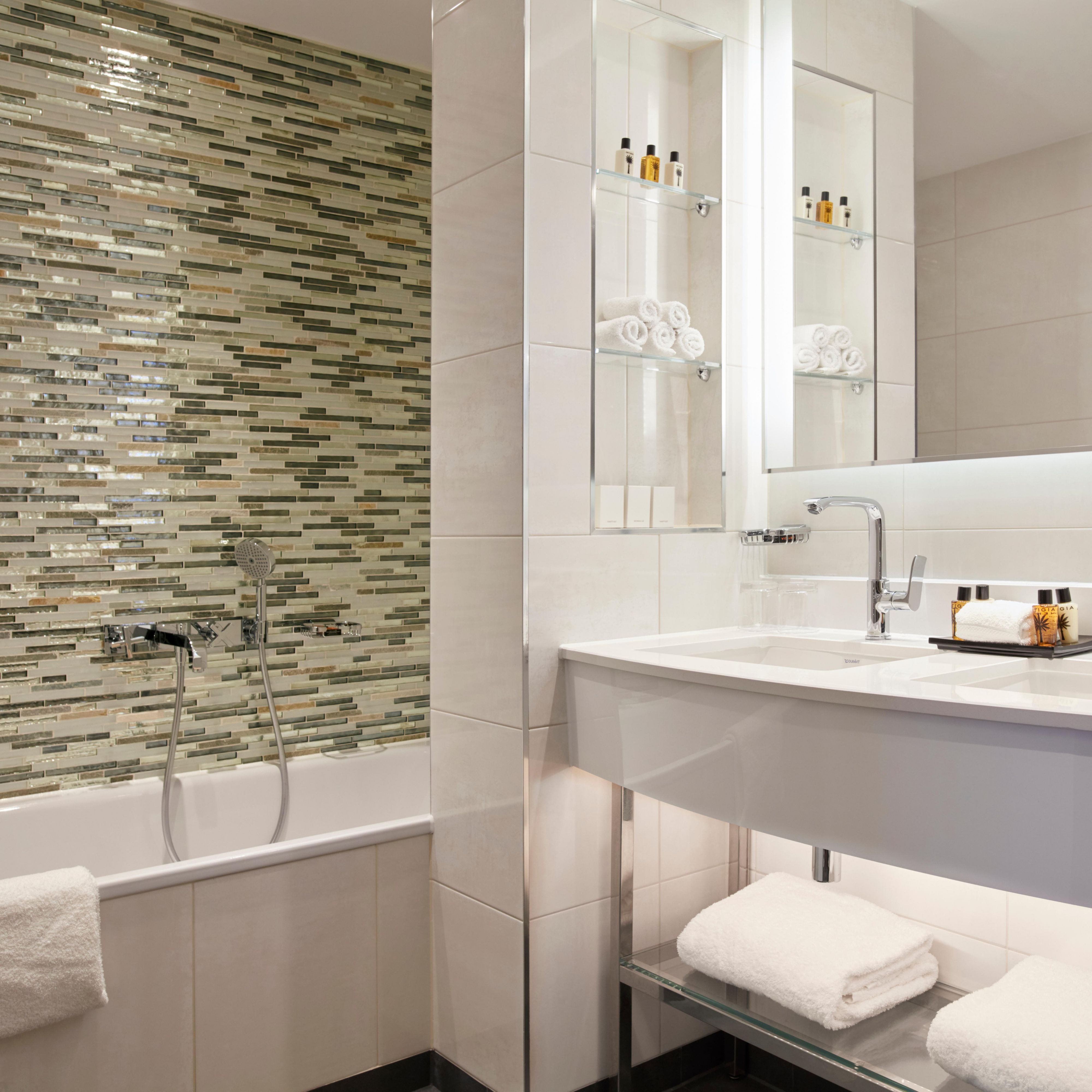 Our suite bathrooms offer luxury with a stunning design