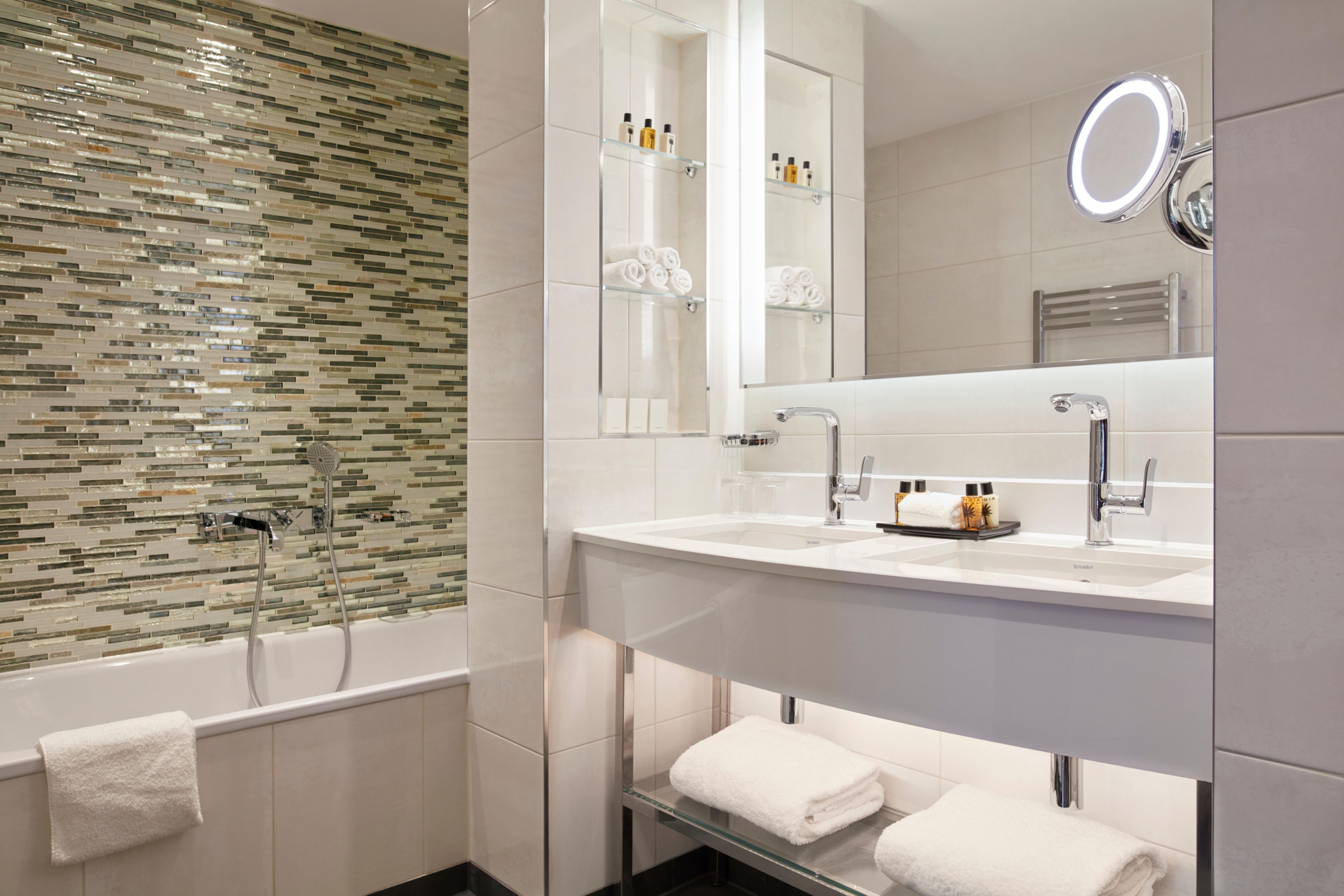 Our suite bathrooms offer luxury with a stunning design