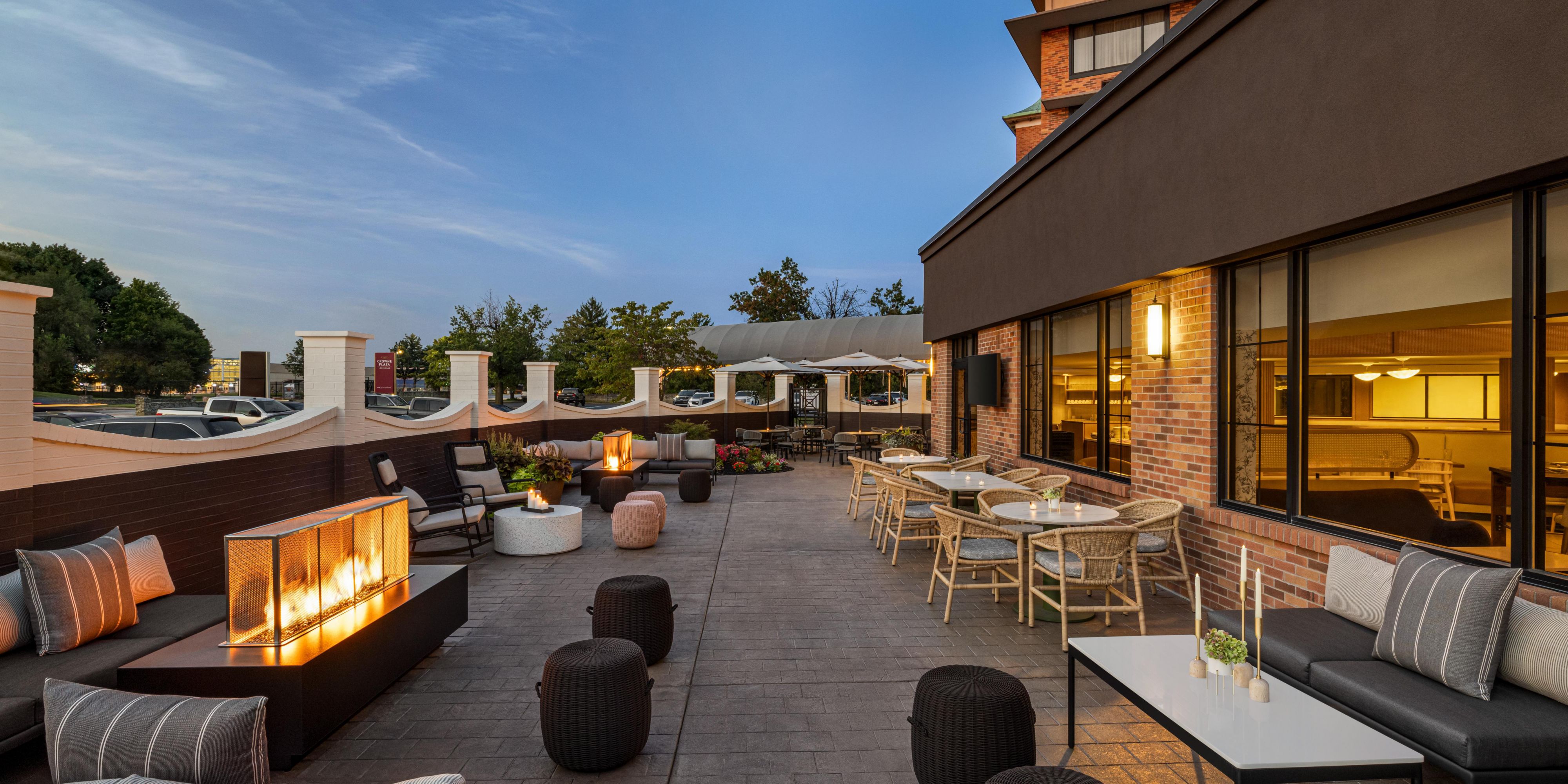 hotel patio in Louisville, KY