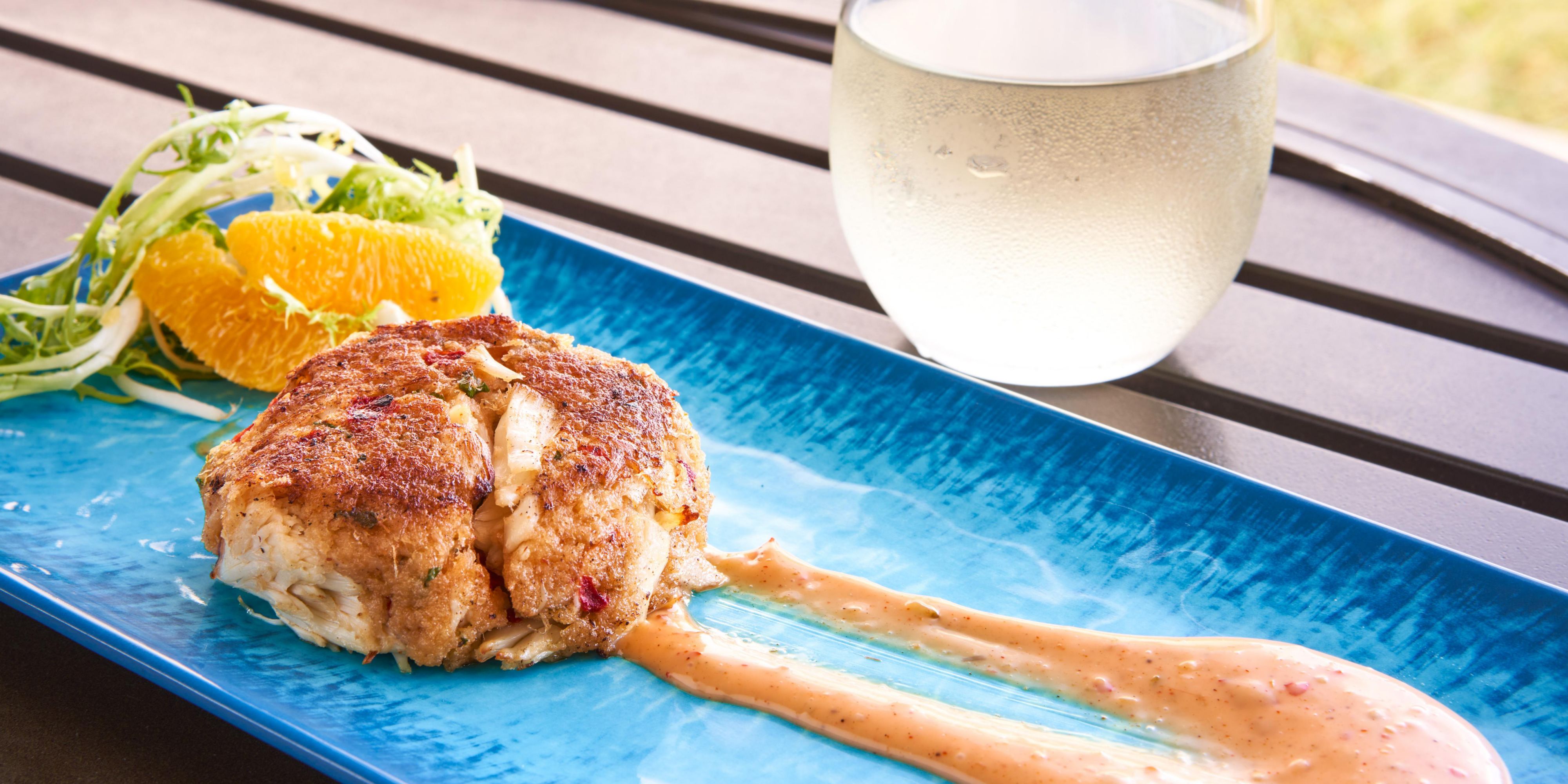This Jumbo Crab Cake from our menu is absolutely delicious.