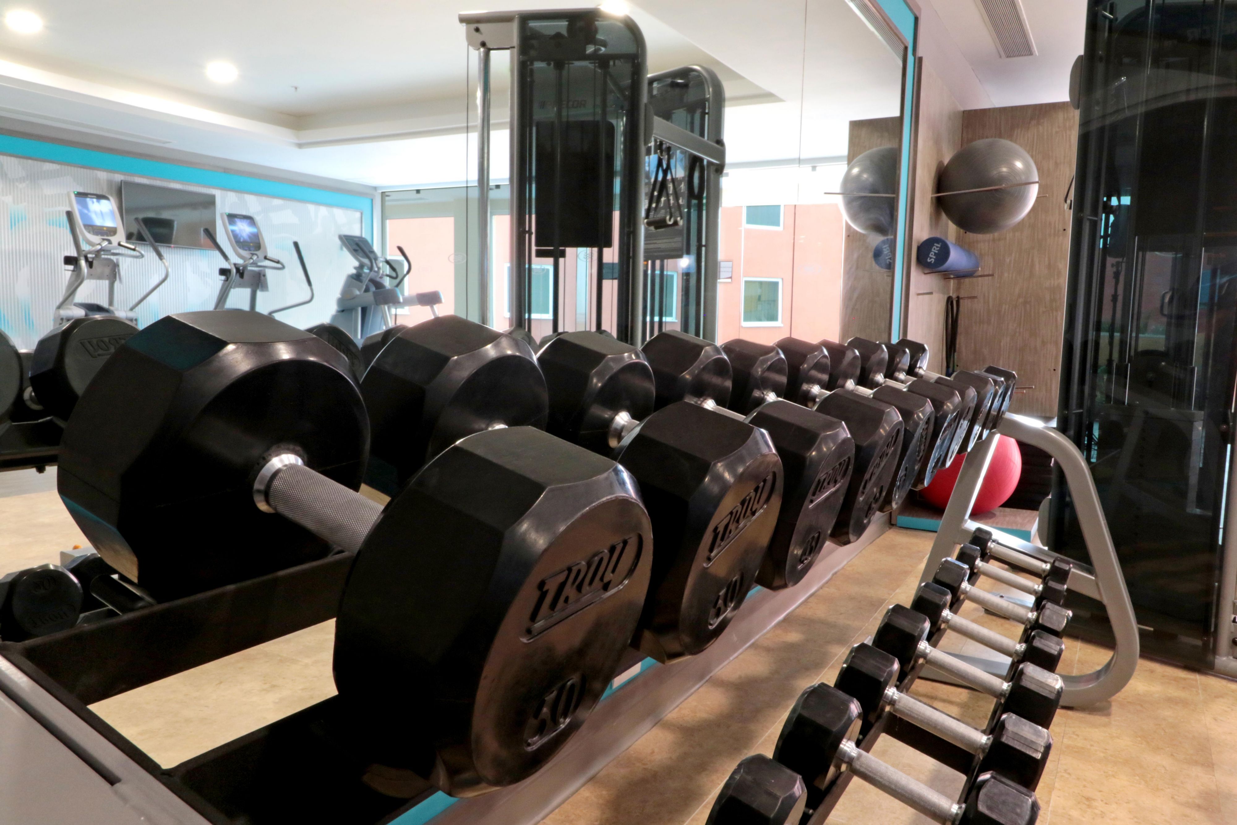 Continue your workout regimen in our 24 hour fitness center