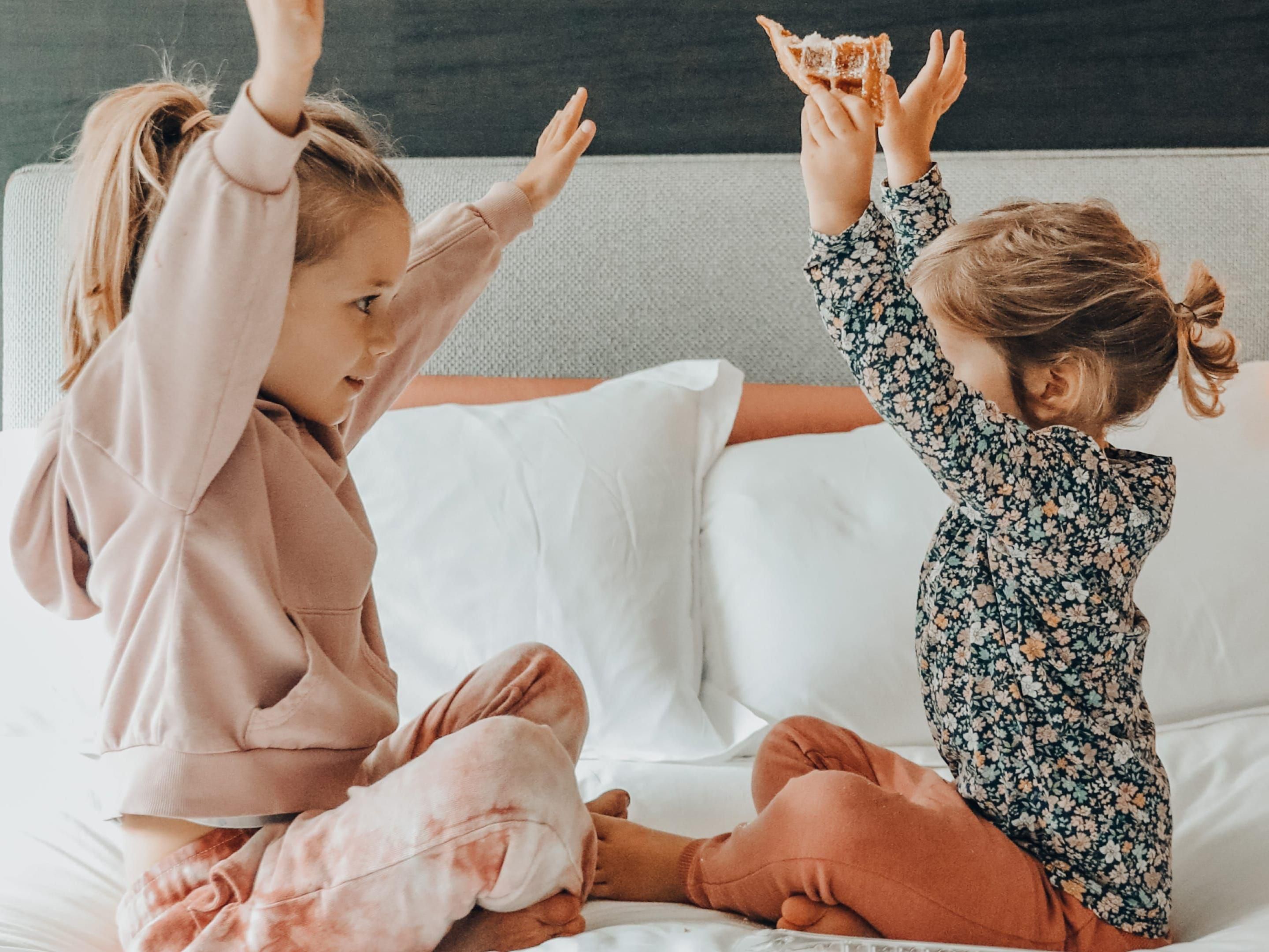Enjoy our 50m² family rooms offering two connecting rooms with a queen bed and twin beds, each one equipped with a spacious bathroom and restroom.
These rooms are available solely for three to four guests including at least a child under 18 years old.