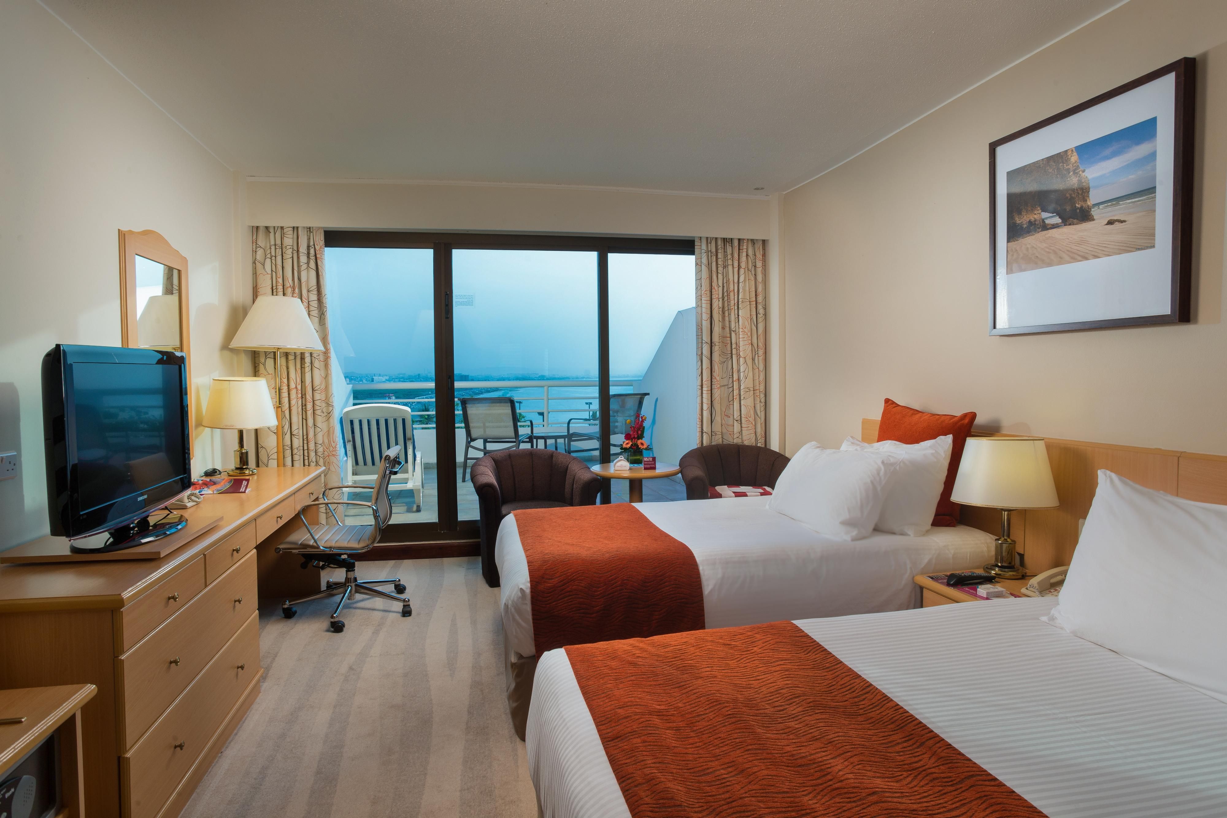 Twin Bed Sea View with Balcony overlokking Gulf of Oman