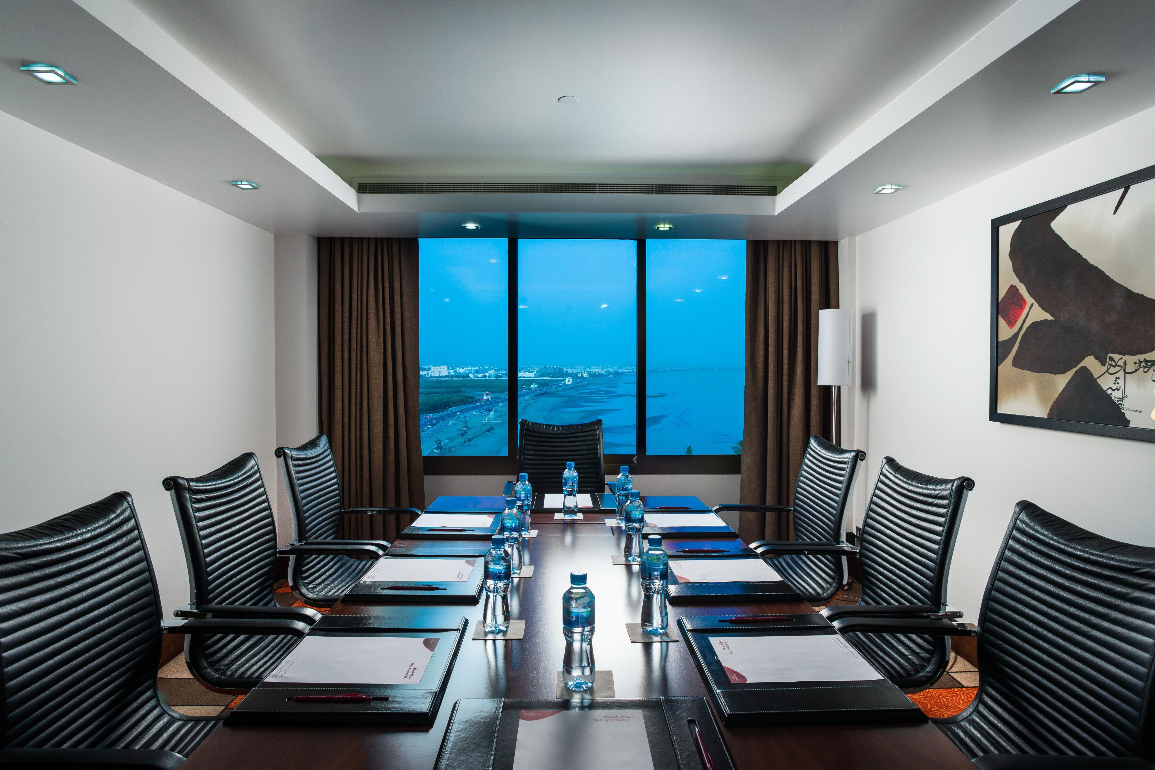 Boardroom overlooking the Gulf of Oman