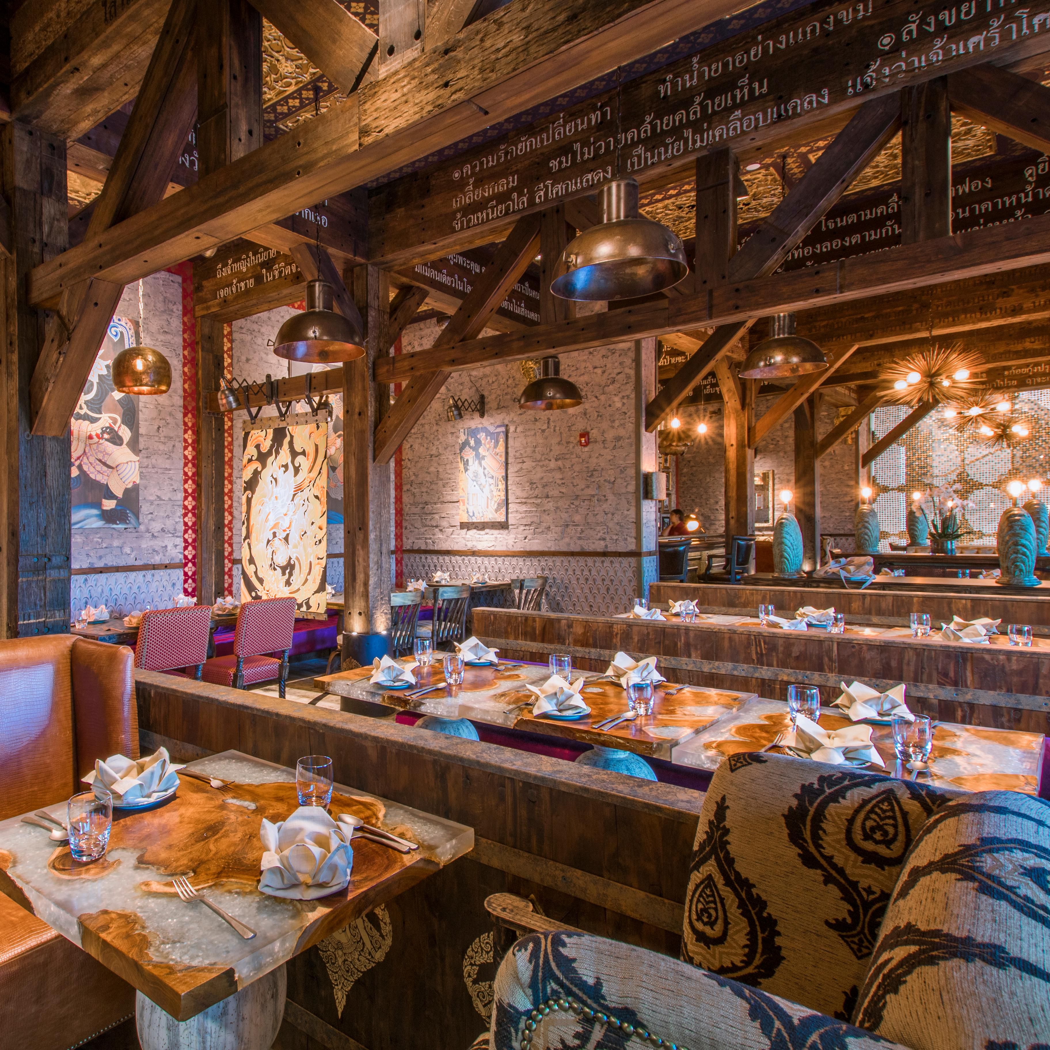 Explore the fantastic interior of Charm Thai Lounge &amp; Restaurant