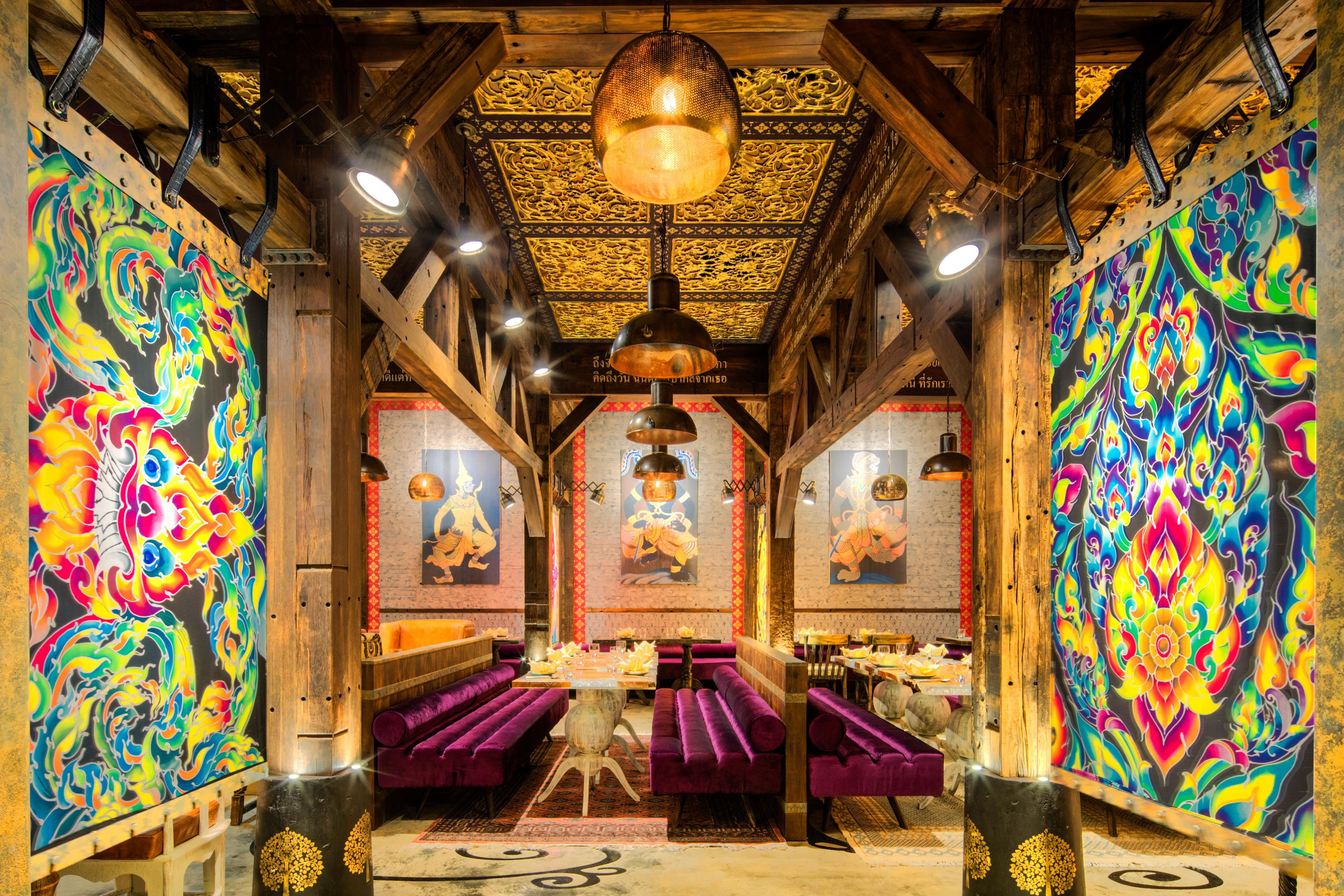 Beautiful stunning interior of Charm Thai Lounge &amp; Restaurant