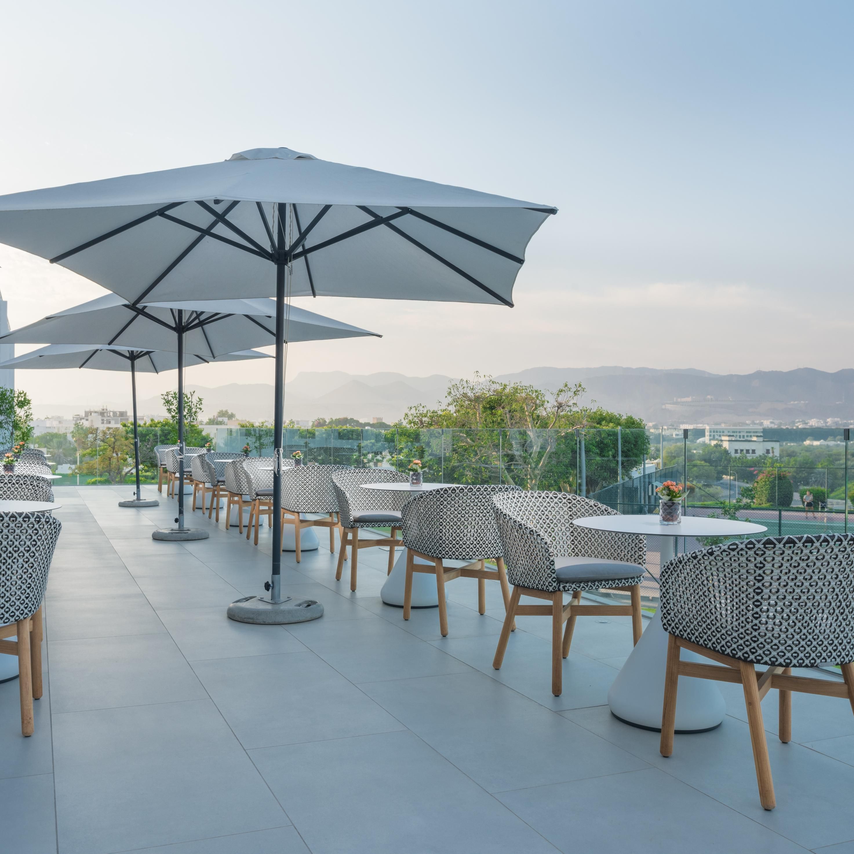 Qurum Tea Lounge Terrace with a stunning panoramic view