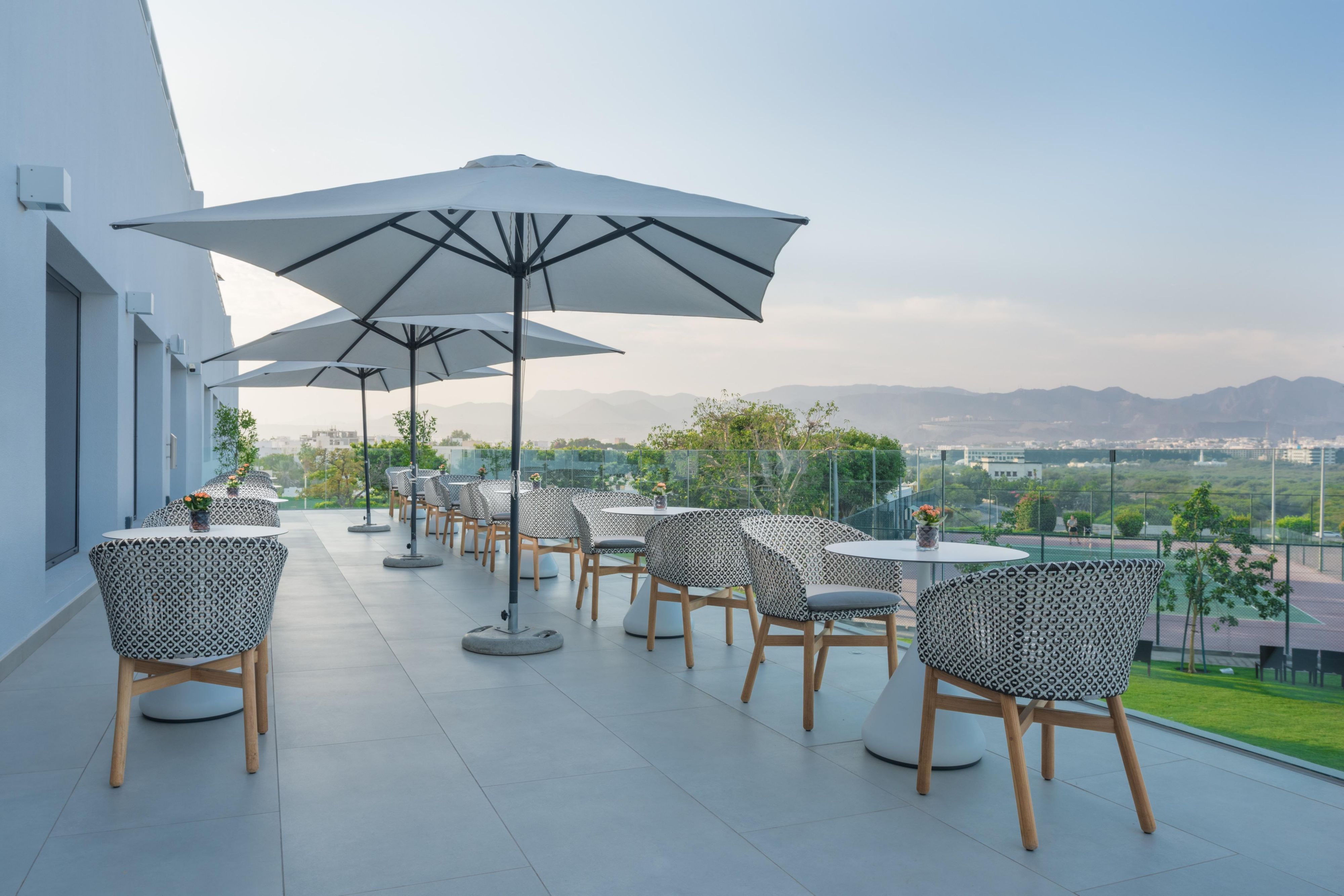 Qurum Tea Lounge Terrace with a stunning panoramic view