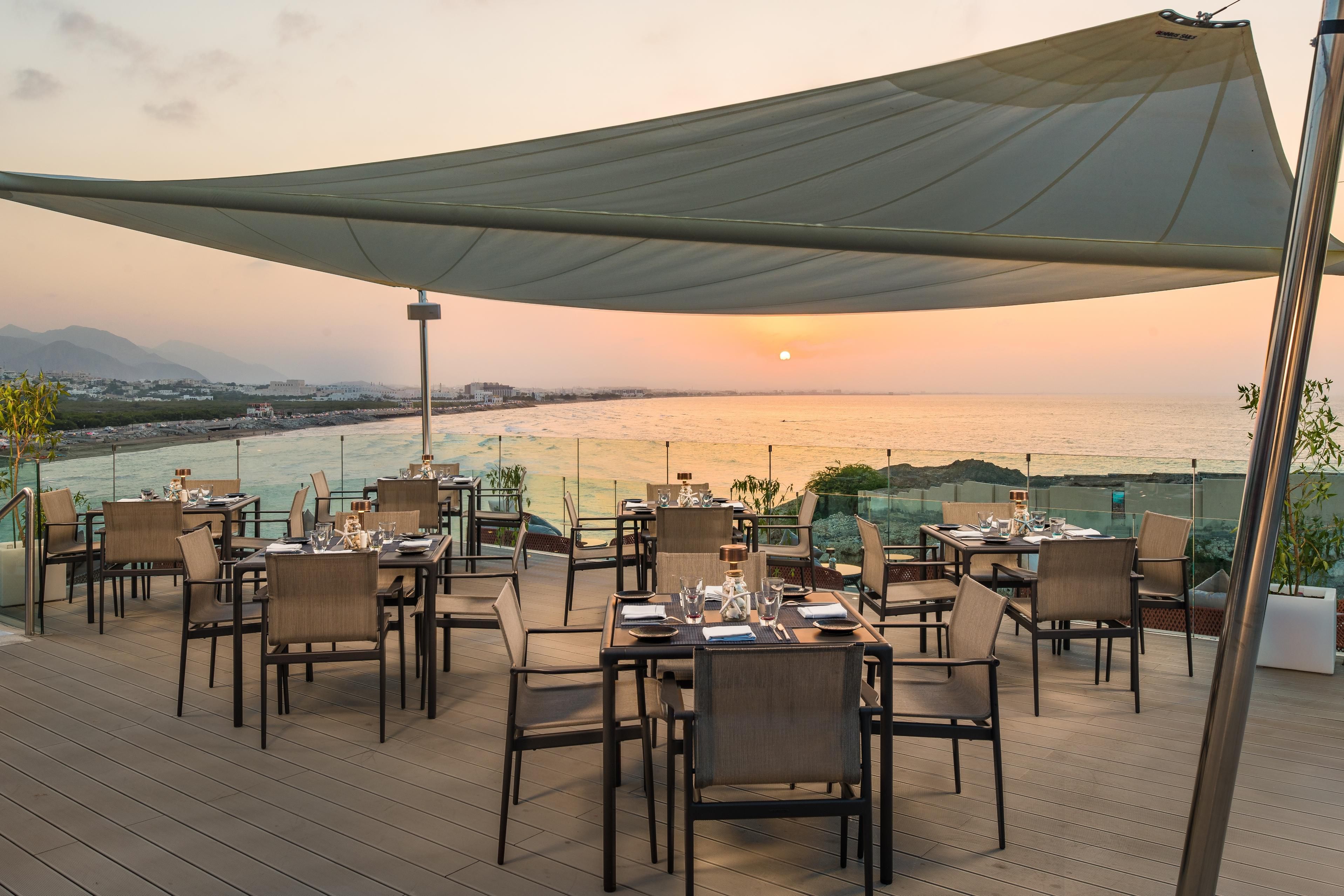 The Edge Restaurant Terrace with striking panoramic sunset views