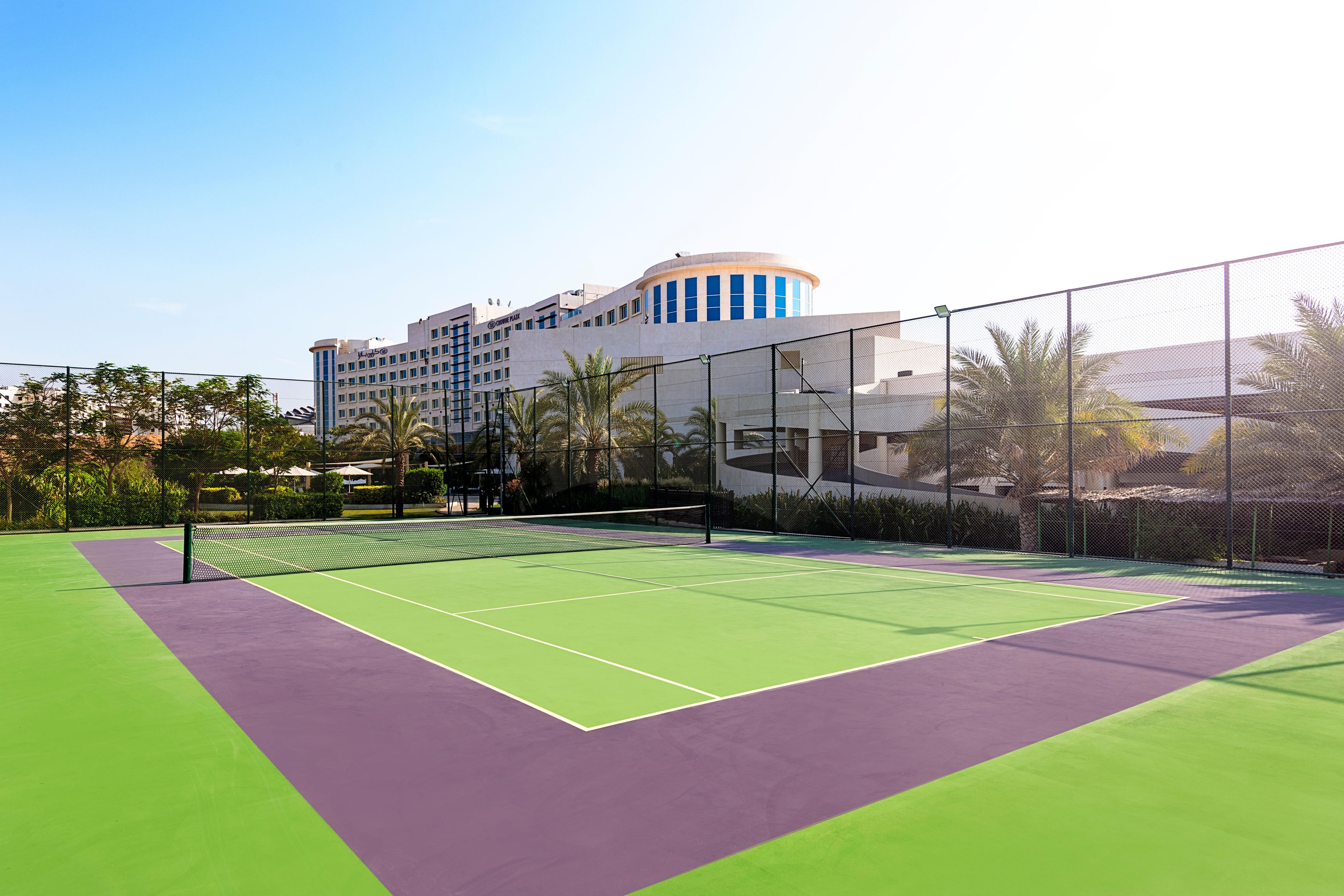 Tennis court with unique hotel and wadi views