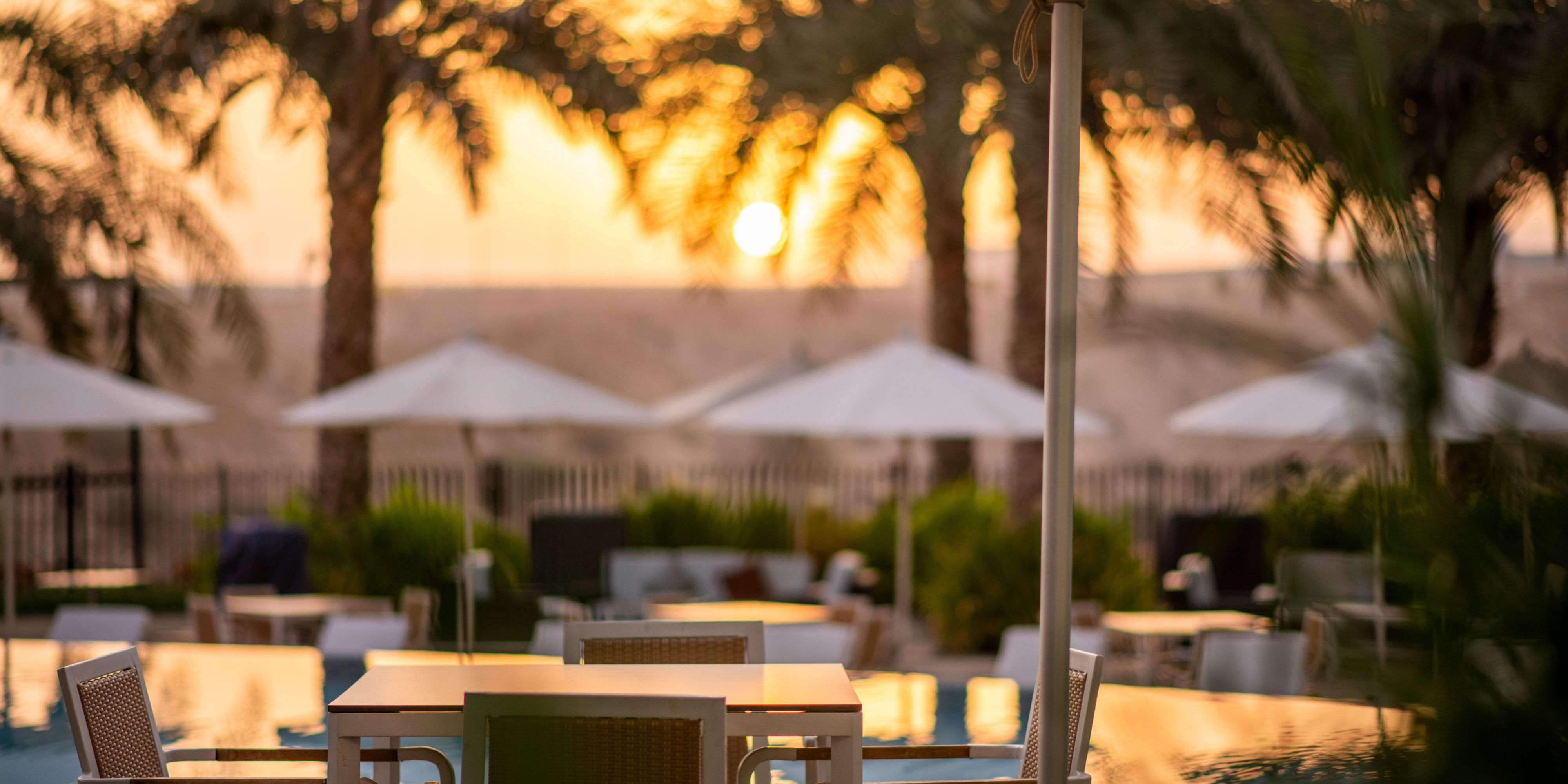 Enjoy beautiful sunset views from Wadi Bar terrace