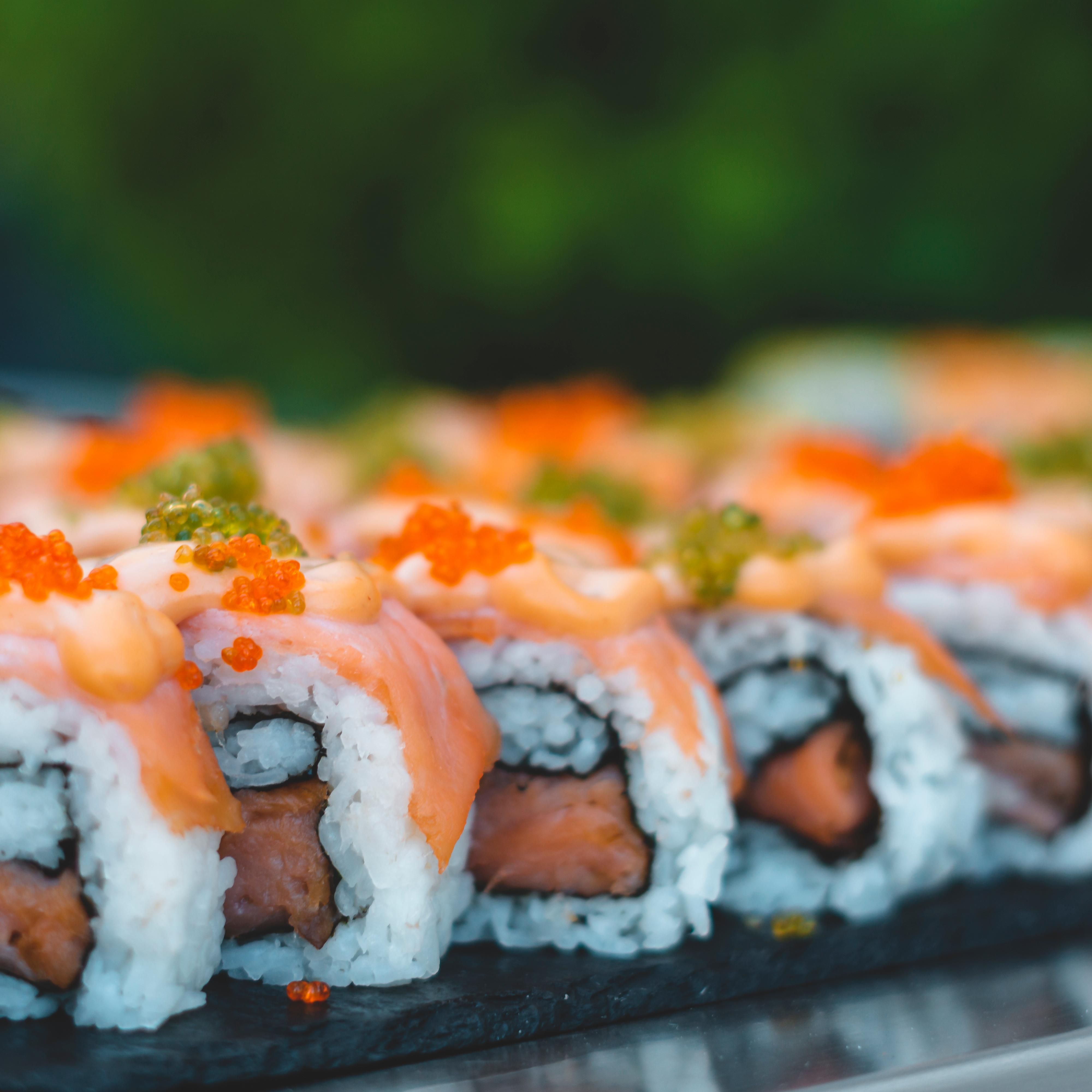 Try our delicious sushi from our Friday brunch.