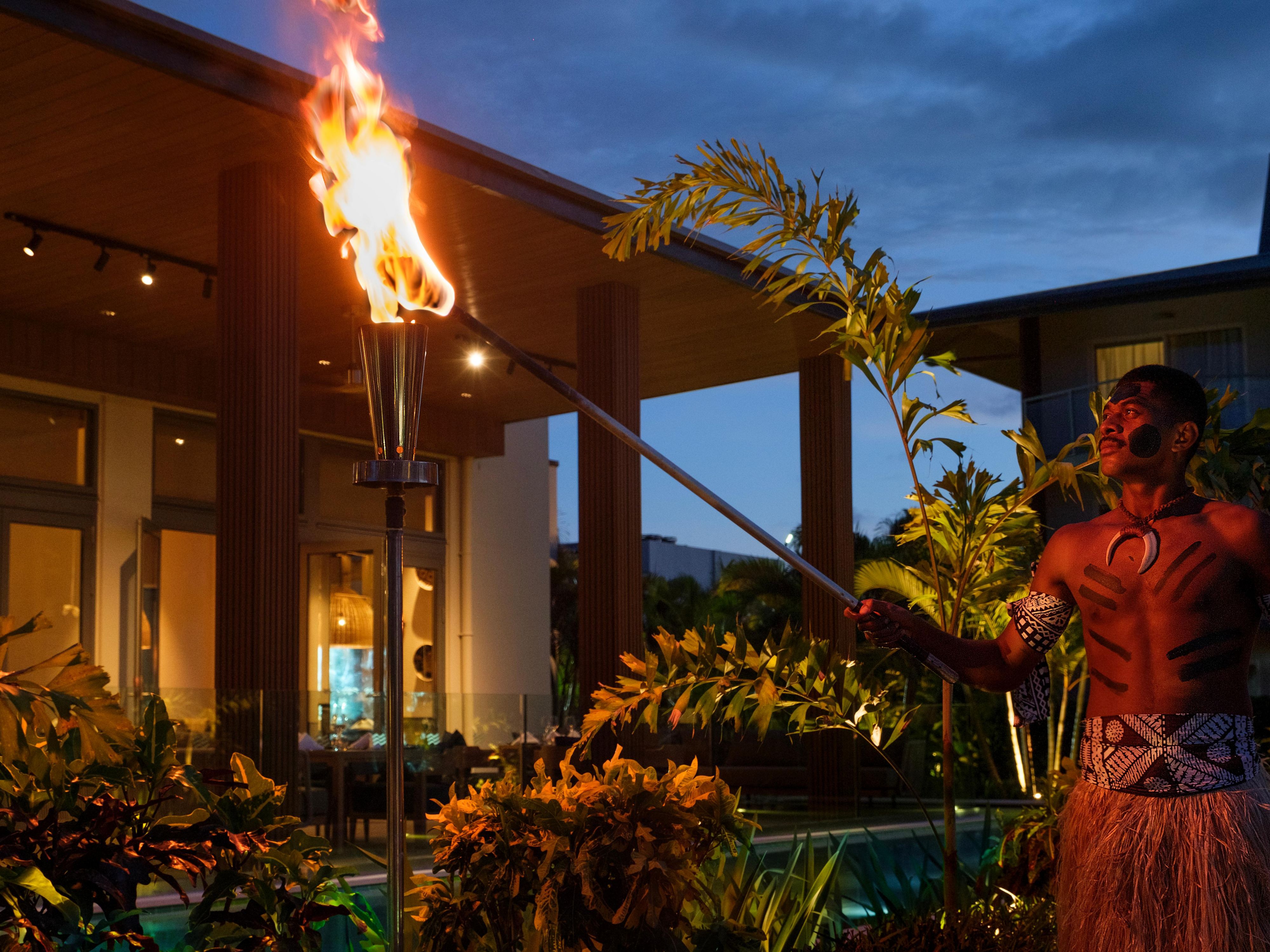 Only FJD 49 per person! Celebrate Fiji Day by the Beach with live rhythms & island vibes. Fire dancing, traditional flavours, and firewalking magic. 
 Enjoy 2 food items + 1 complimentary drink.