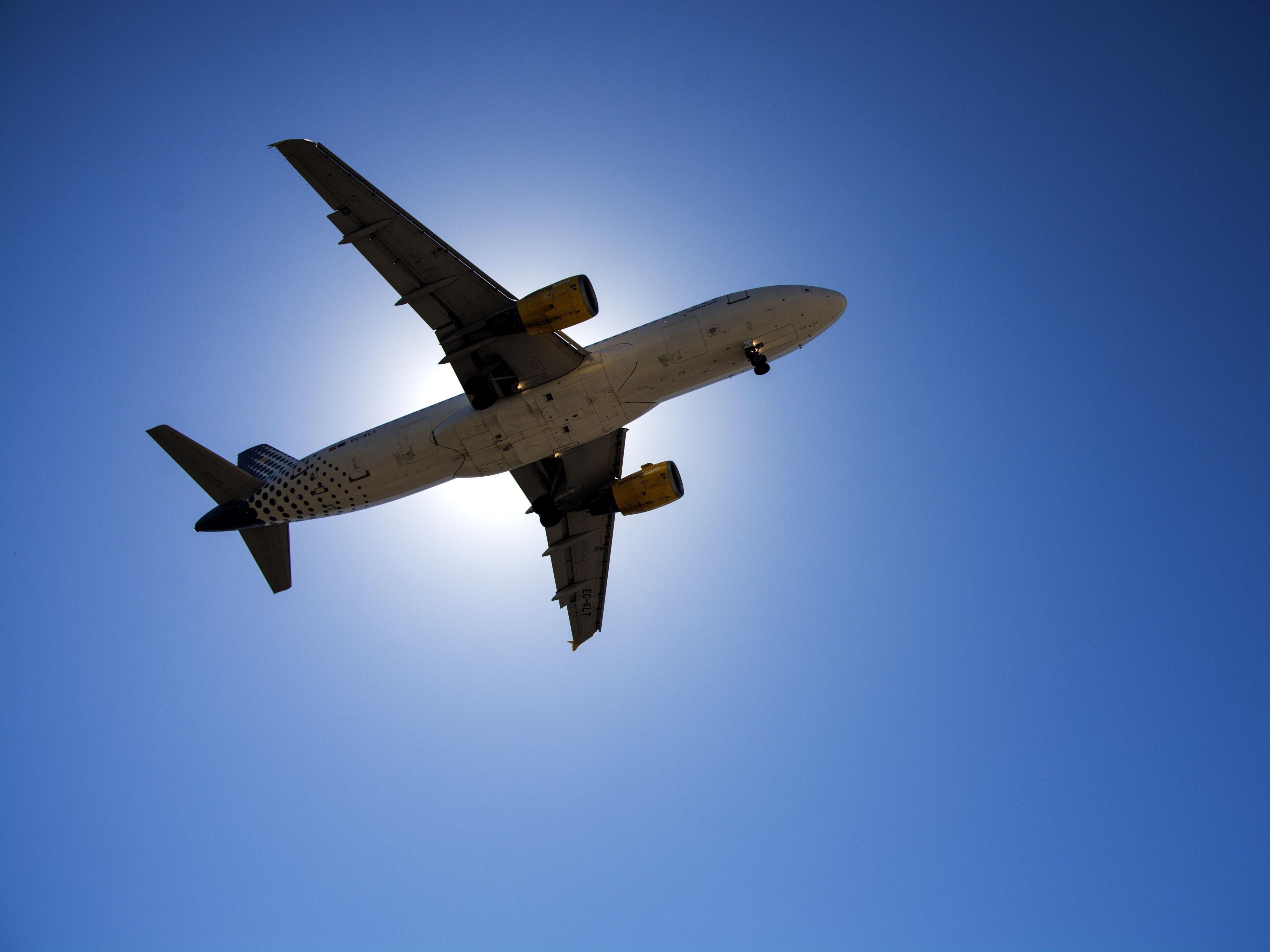airplane in the sky
