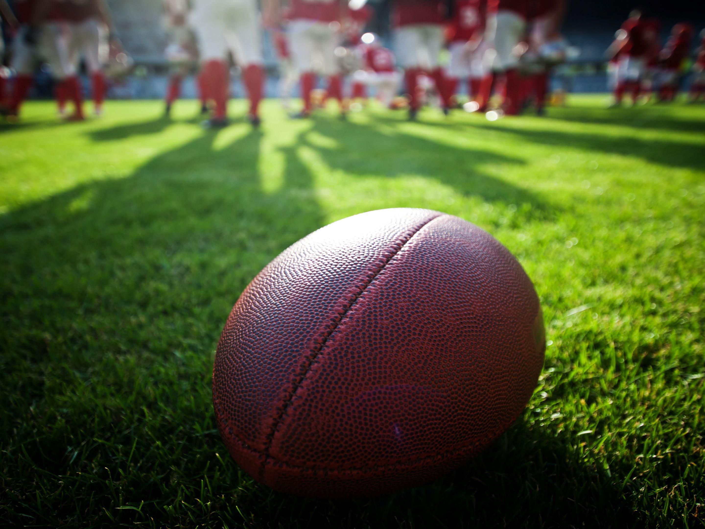 Football on a field