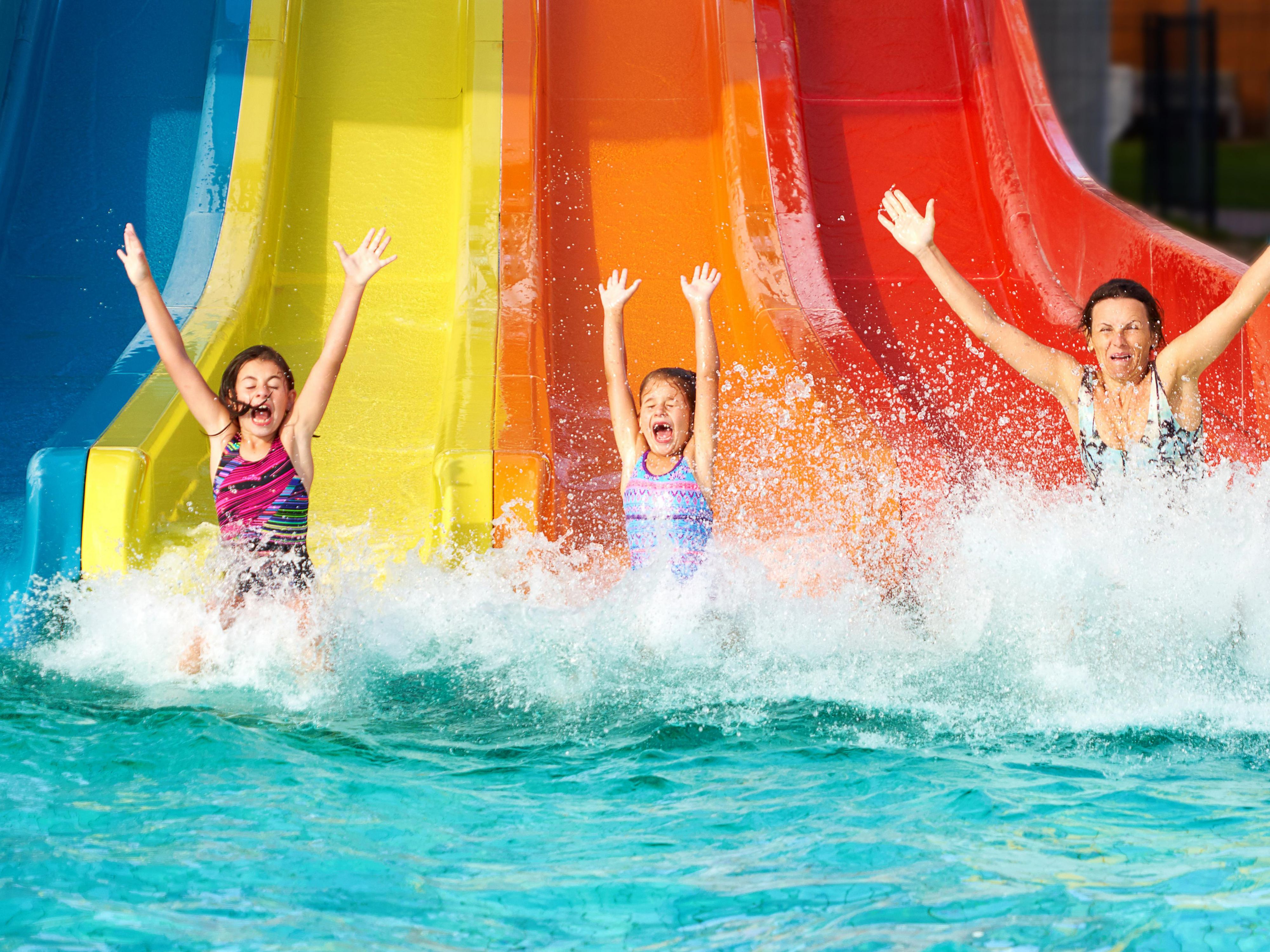 Family at waterpark
